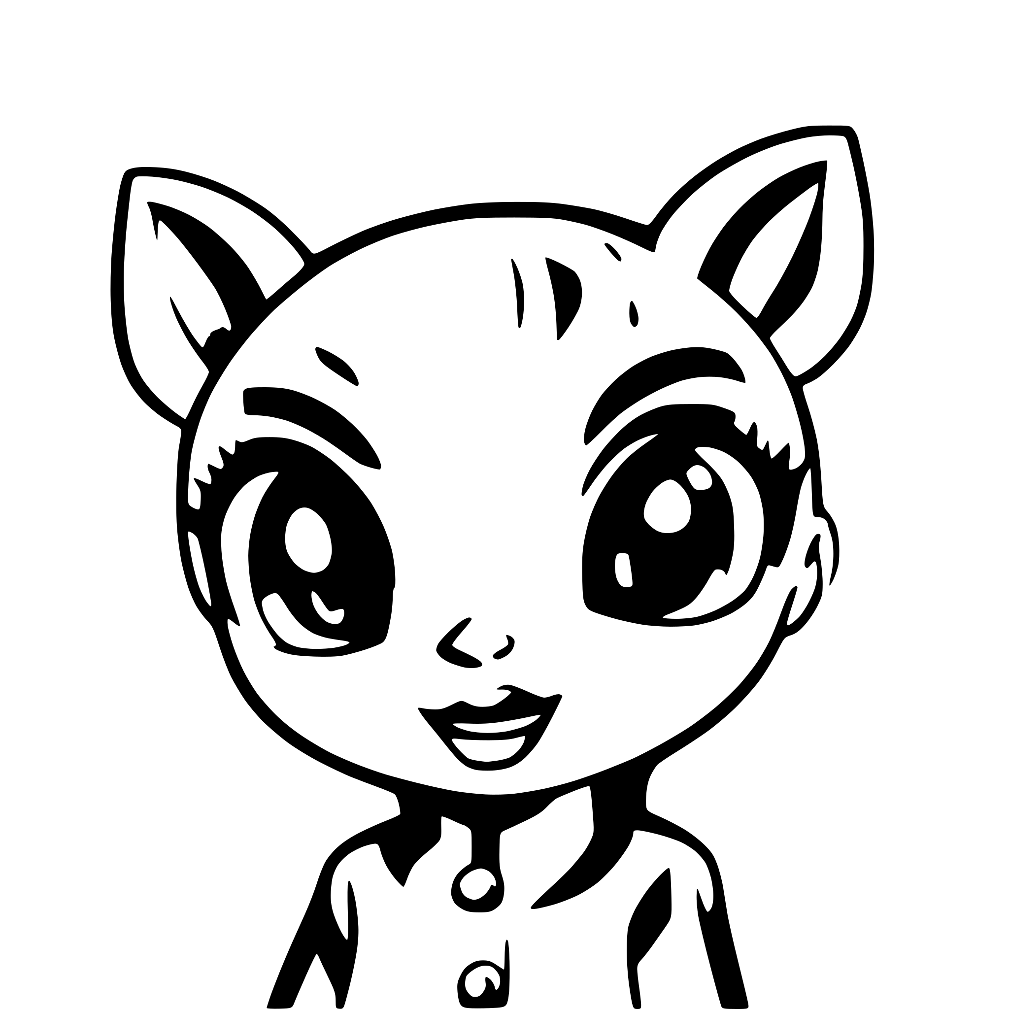 AI-generated SVG of a doe eyes cartoon