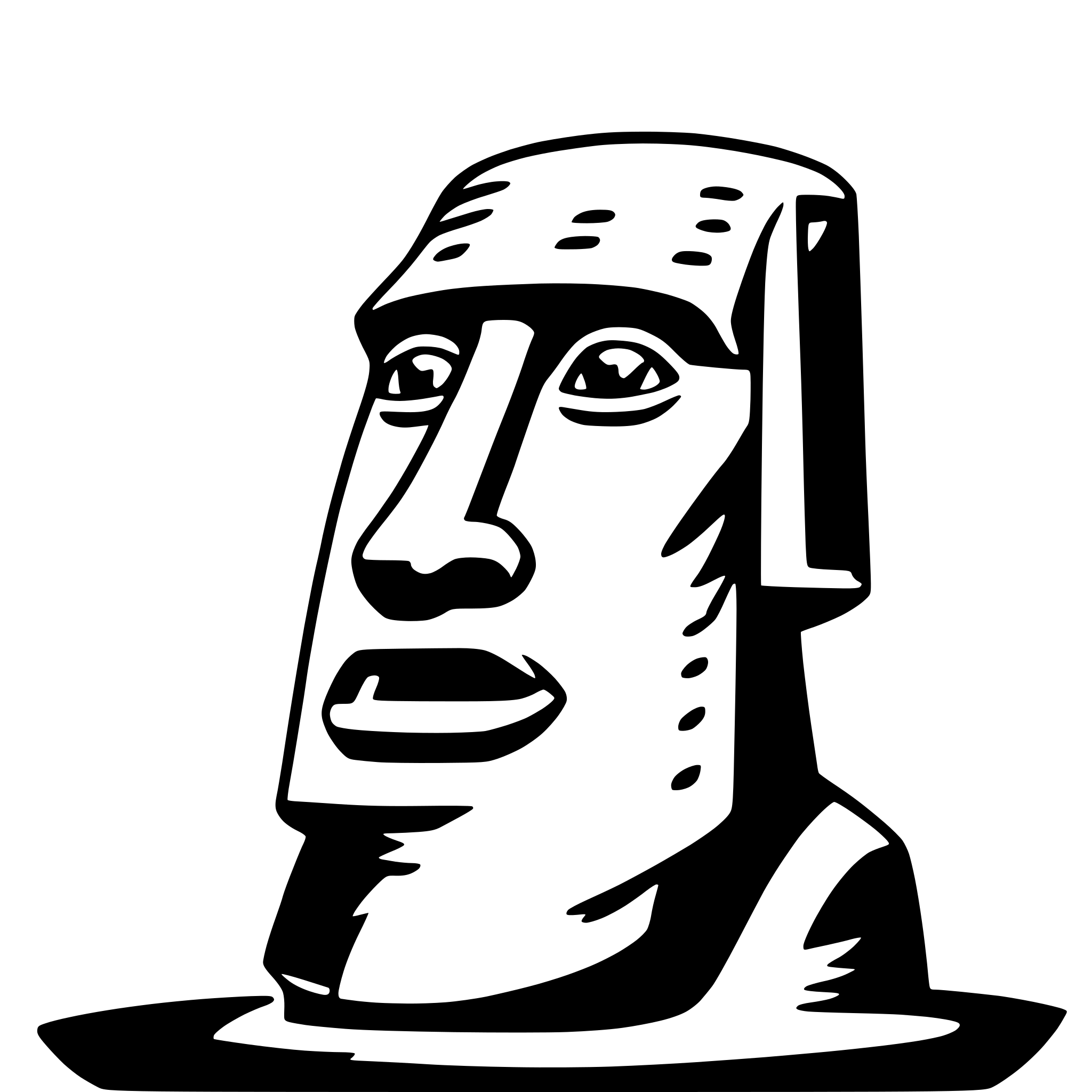 AI-generated SVG of 'easter island moai'