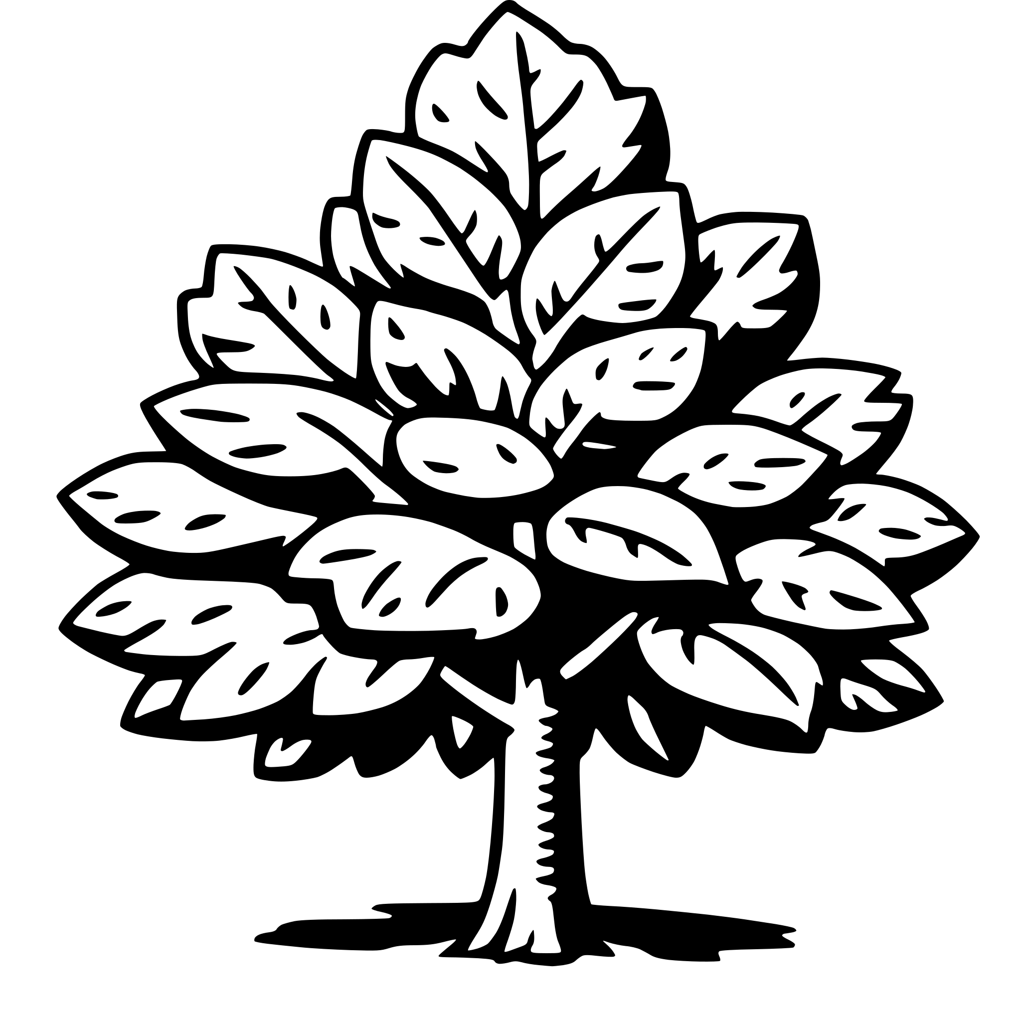 AI-generated SVG of 'chestnut tree'