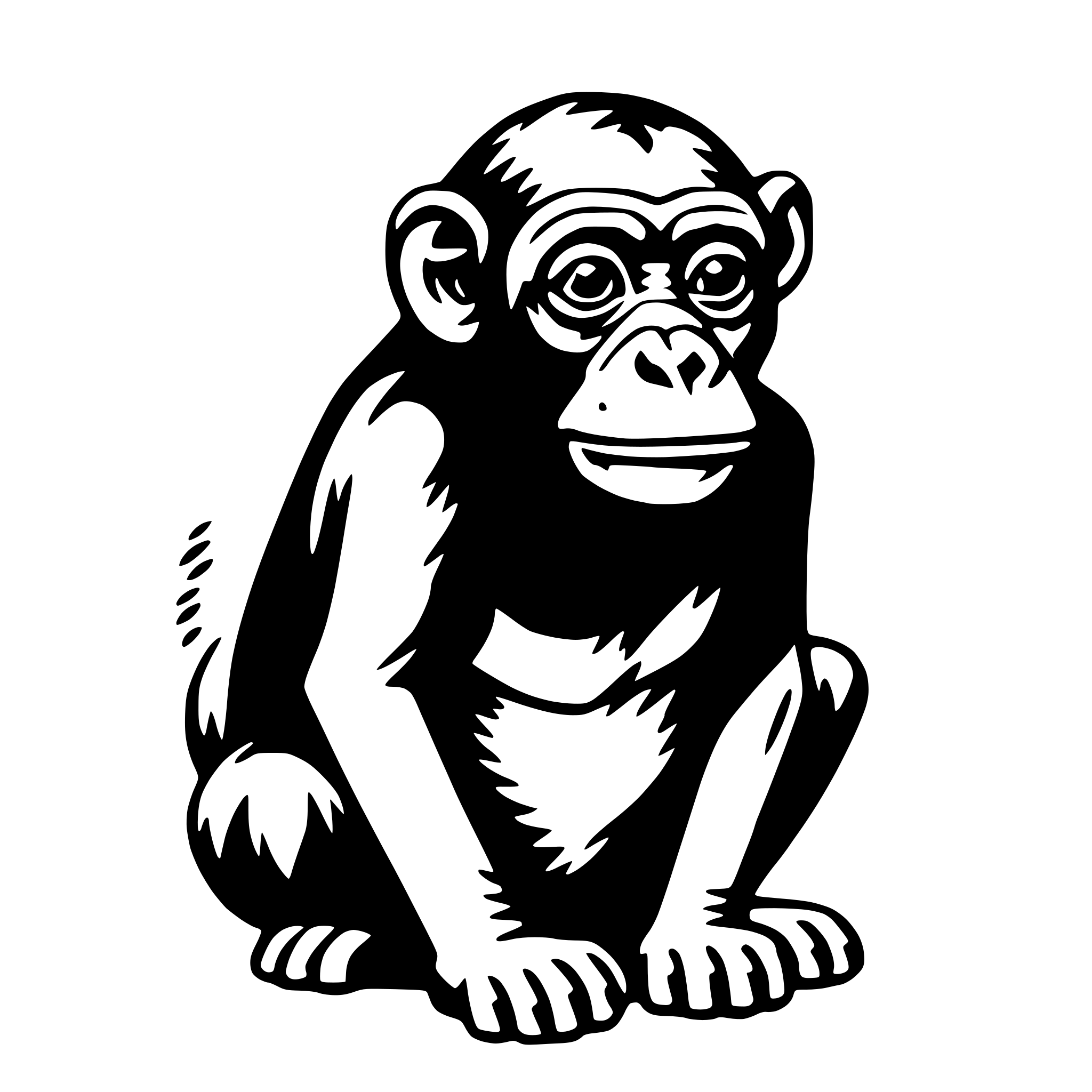 AI-generated SVG of 'bonobo'