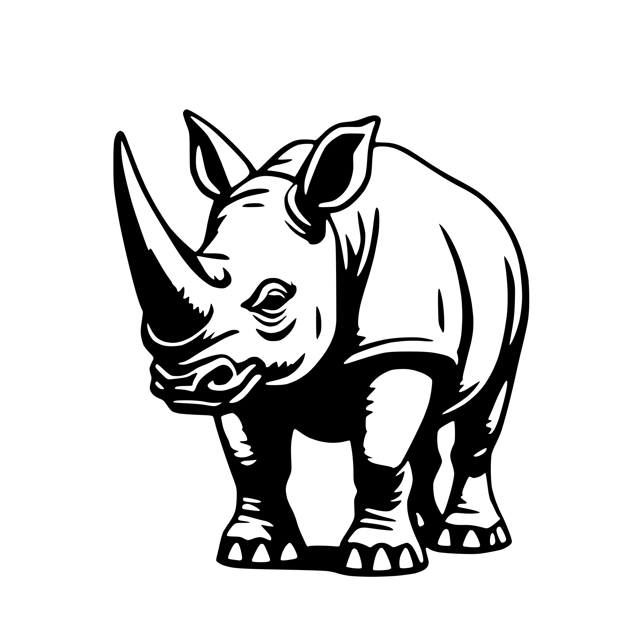 AI-generated SVG of a rhinoceros