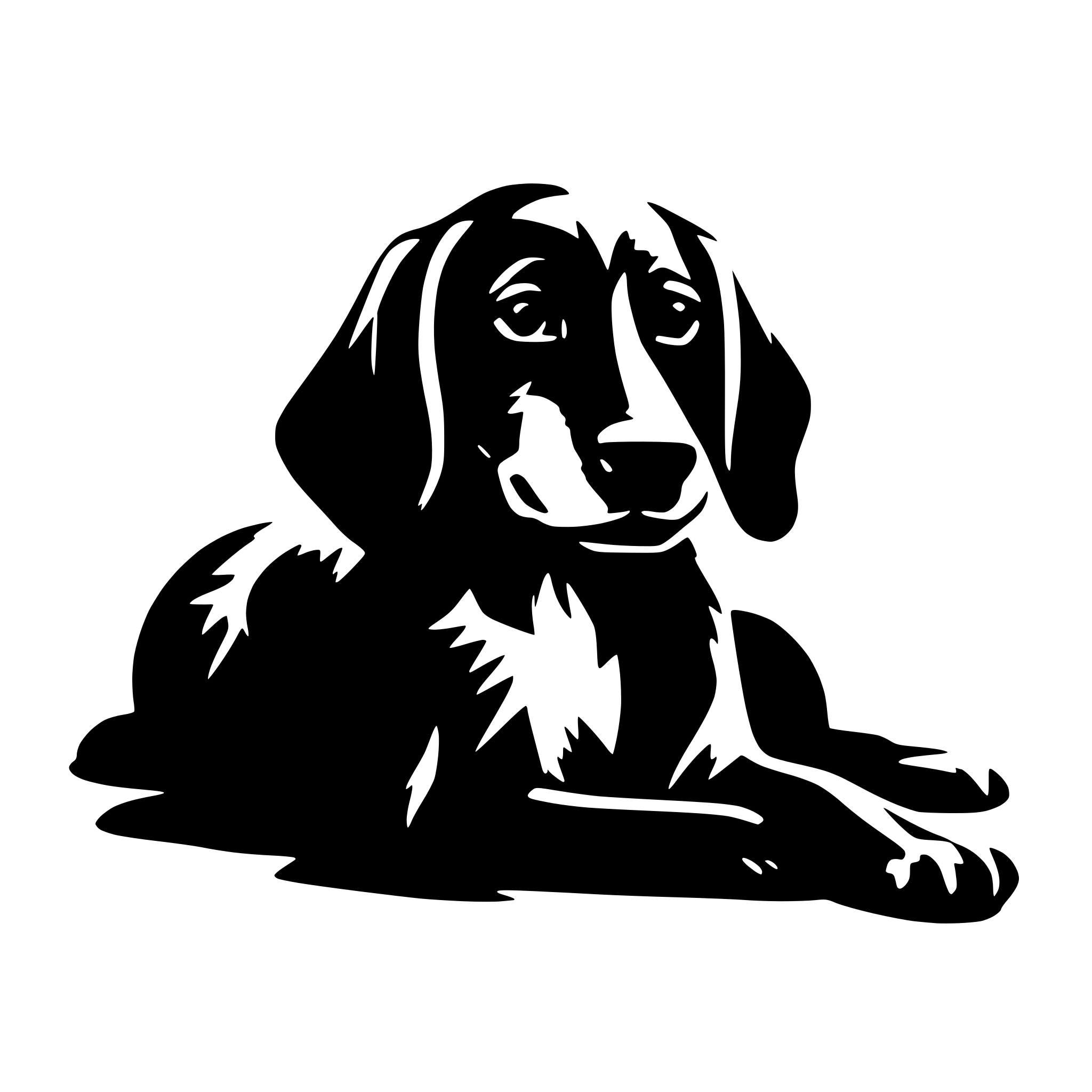 AI-generated SVG of a black dog