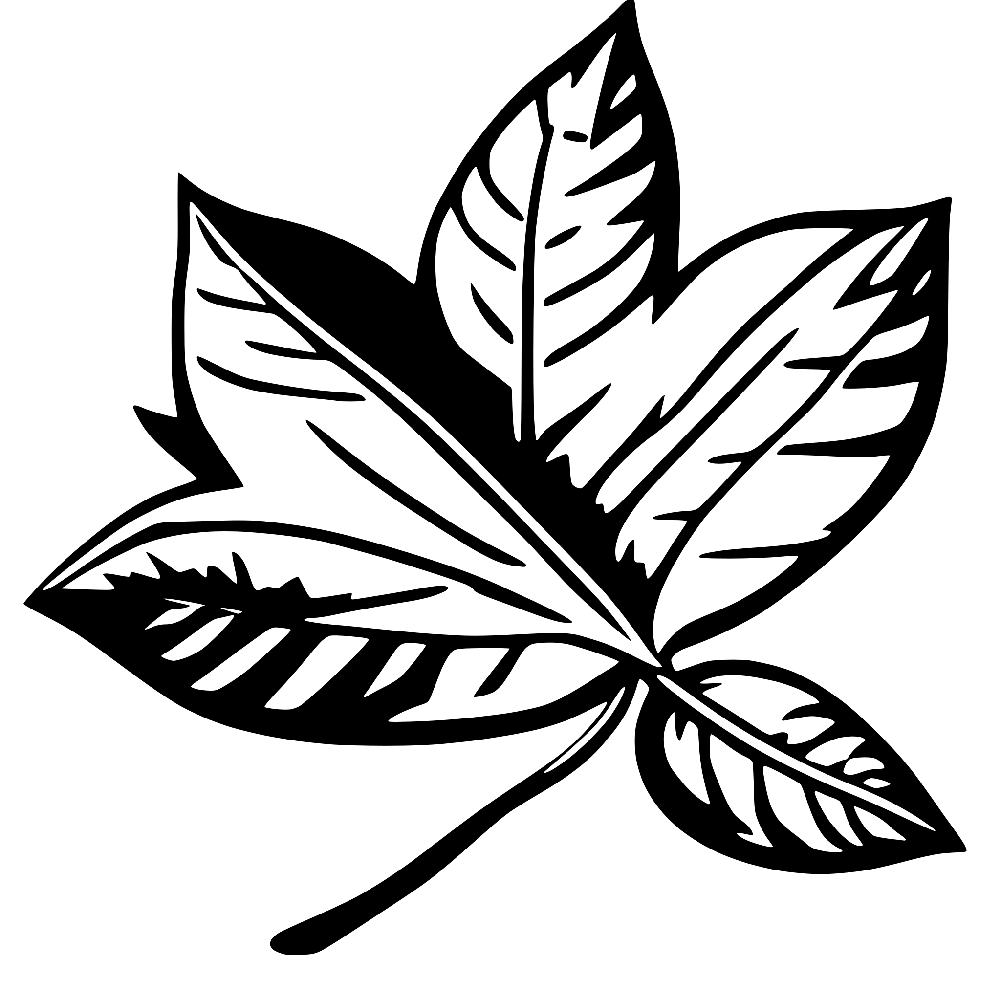 AI-generated SVG of a 1 leaf falling