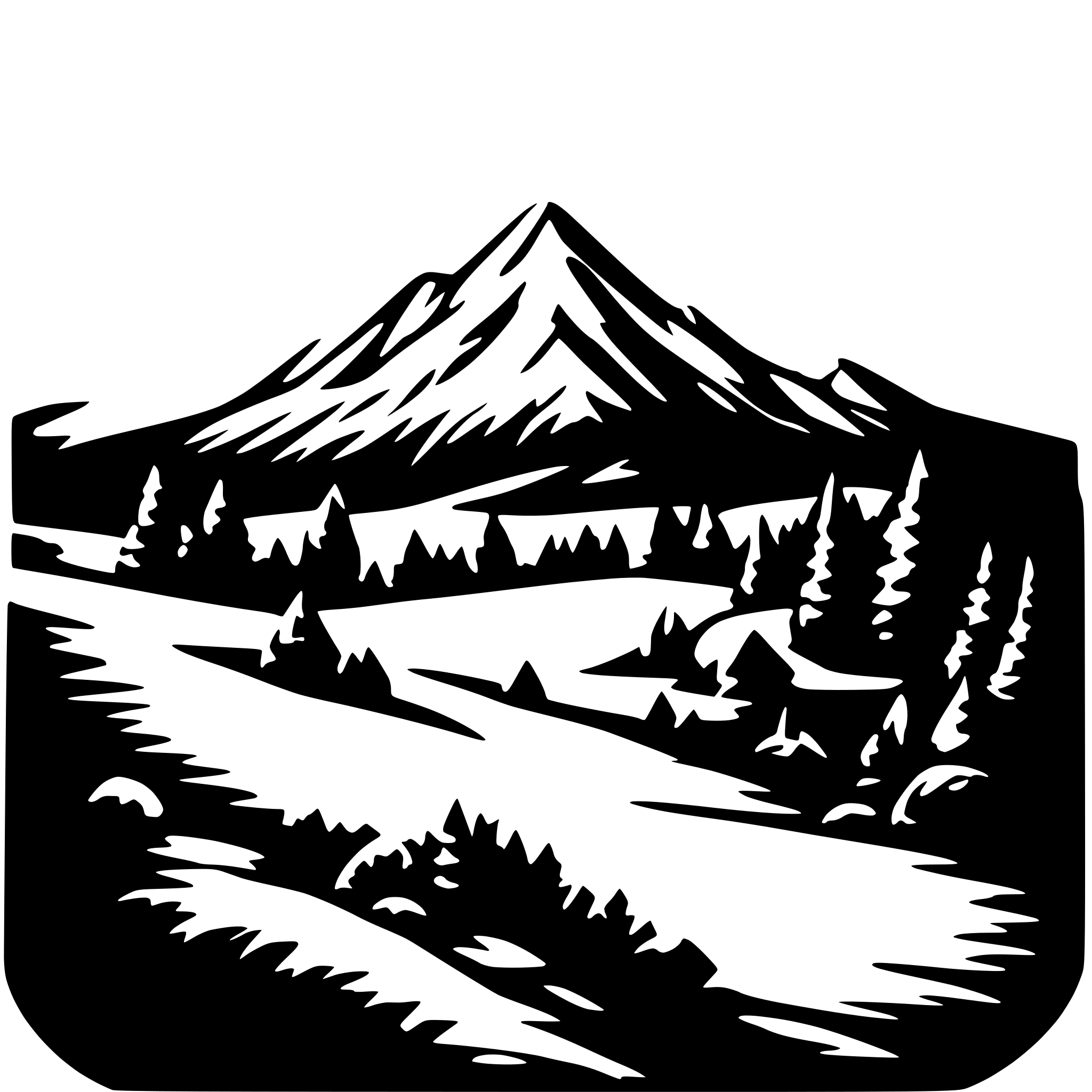 AI-generated SVG of a mountain scene