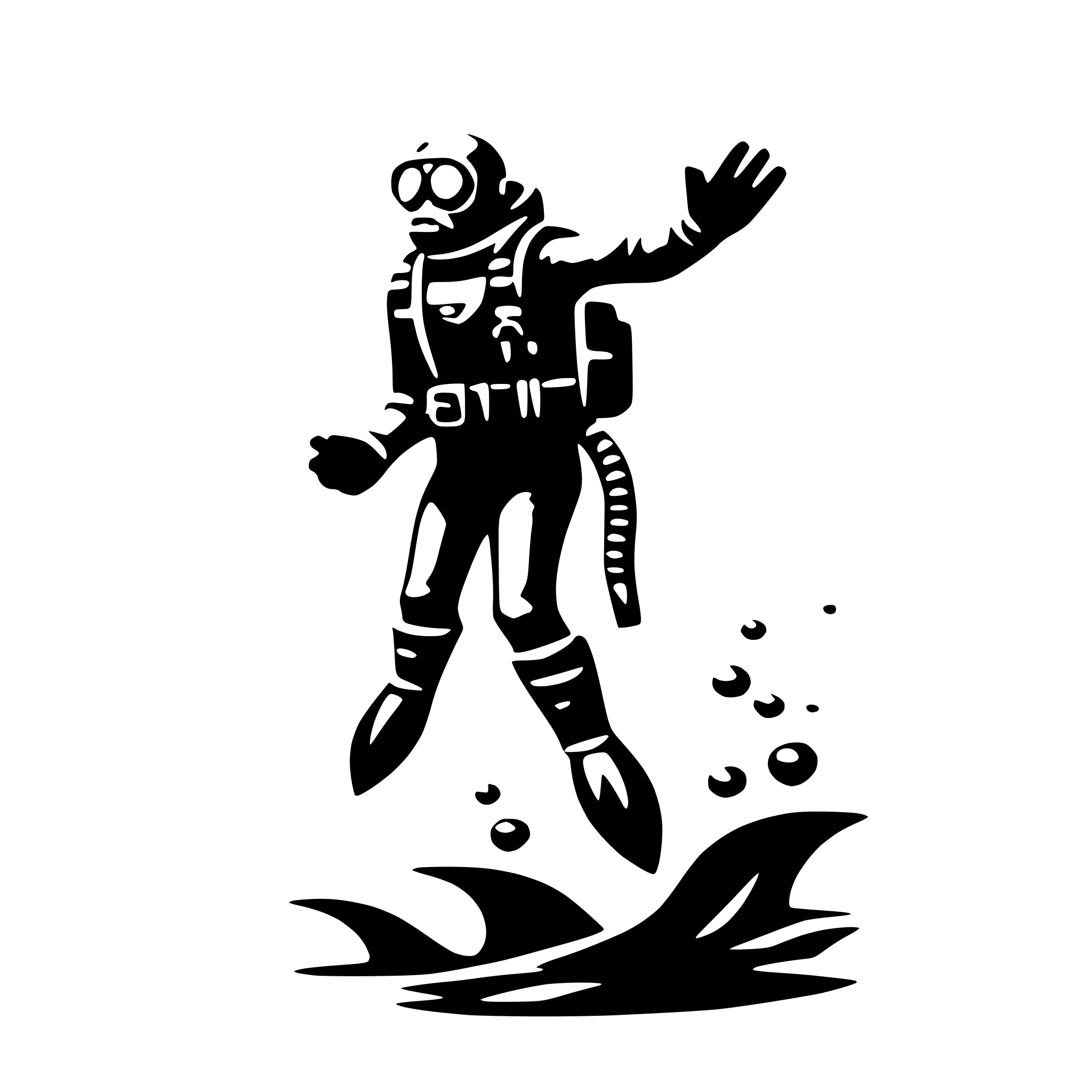 AI-generated SVG of 'Scuba diver'