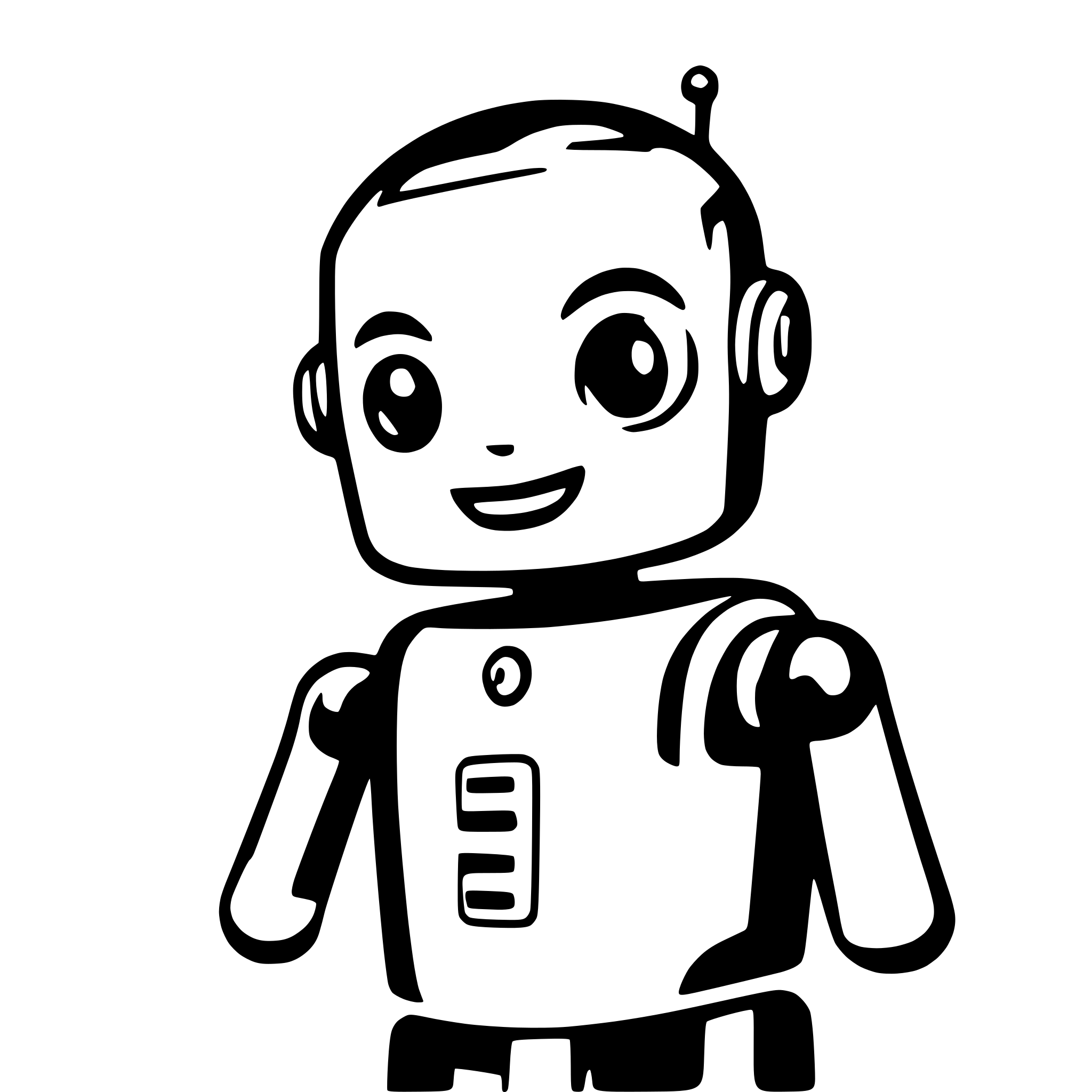 AI-generated SVG of a robot saying hi