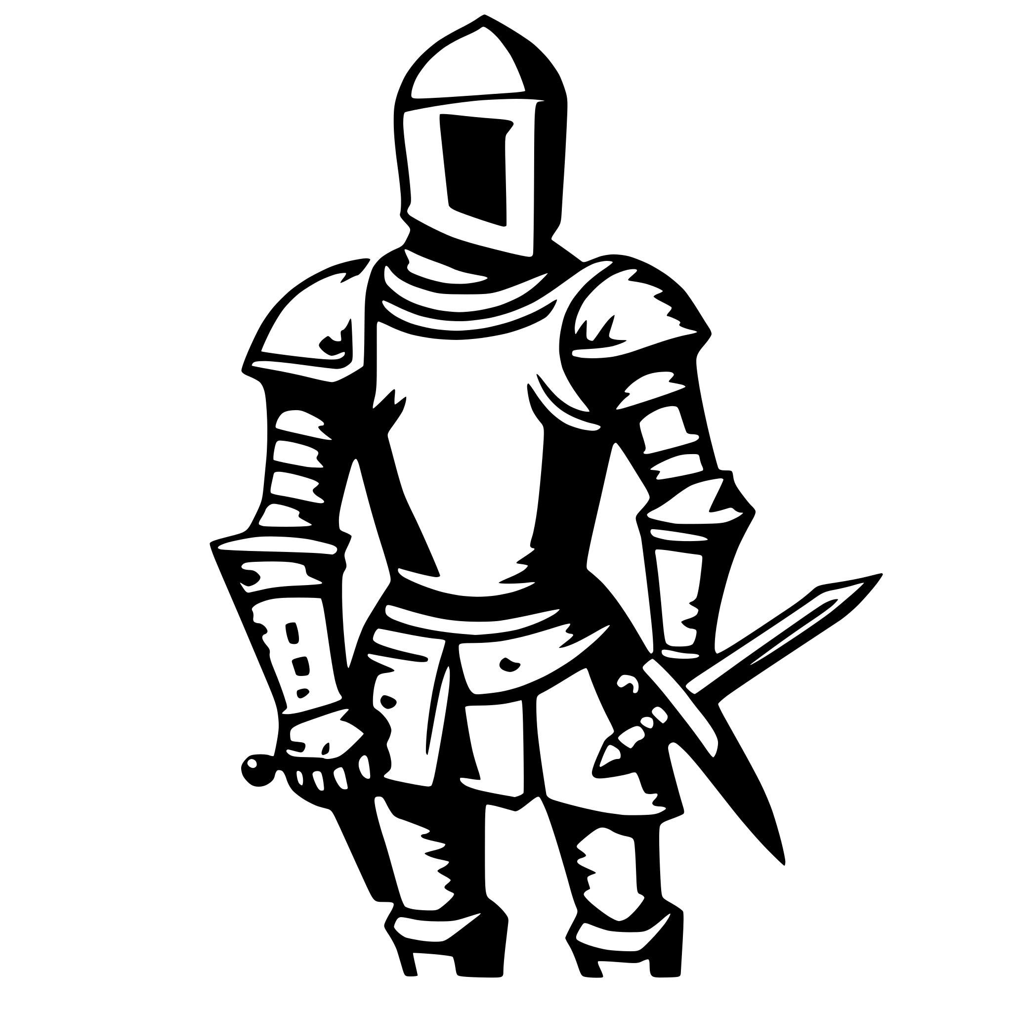 AI-generated SVG of a knight