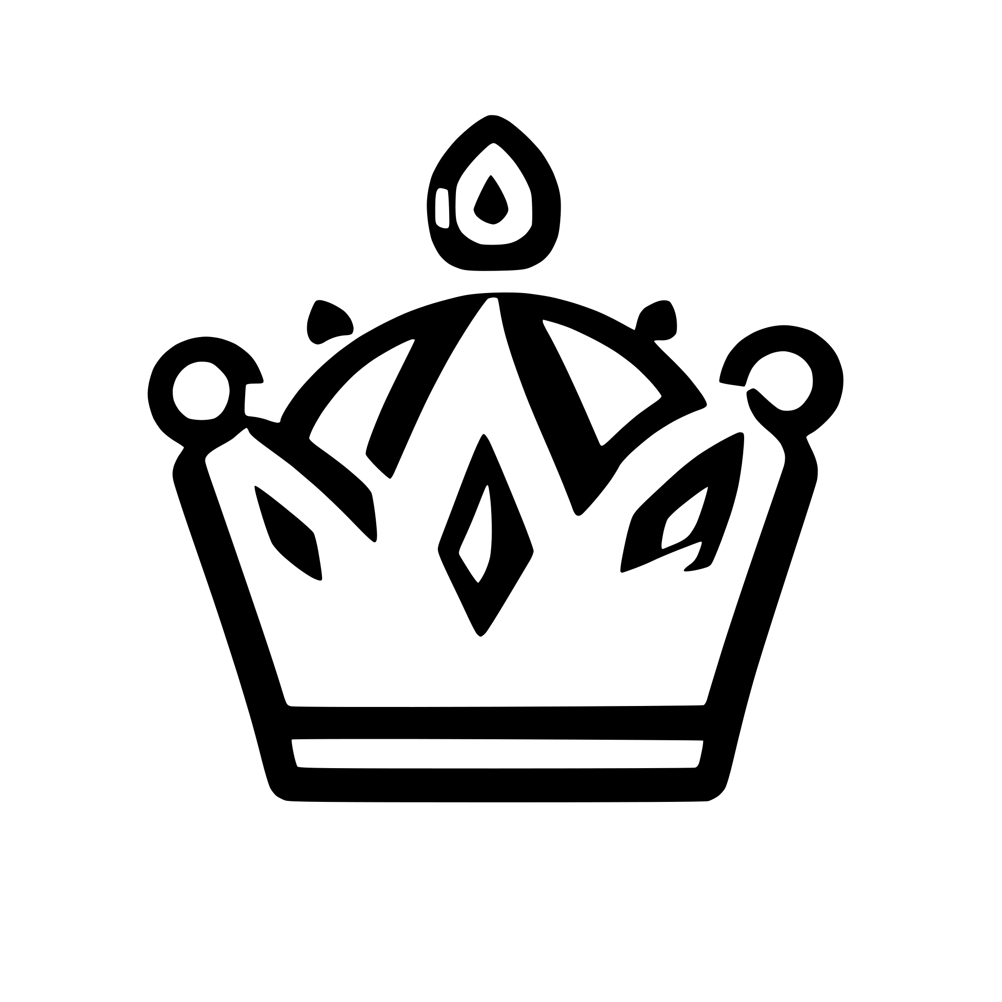 AI-generated SVG of 'crown outline'