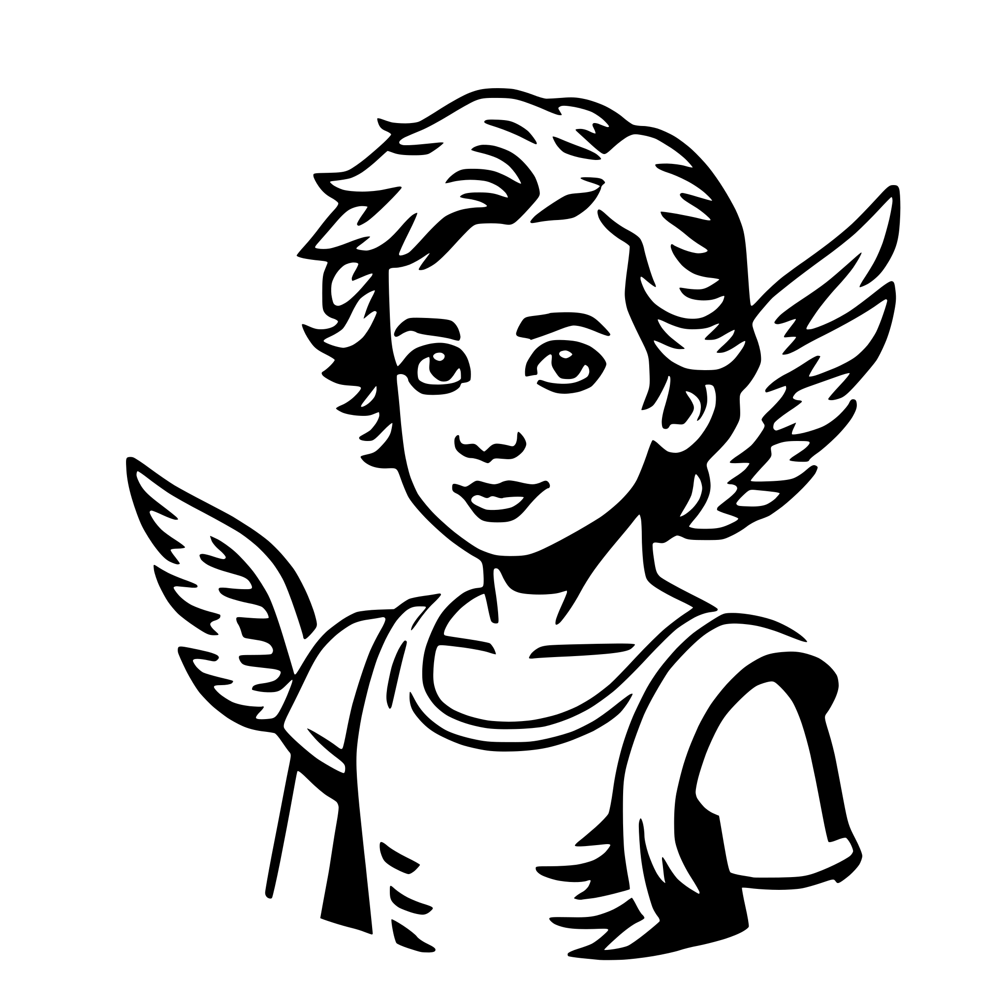 AI-generated SVG of a cupid