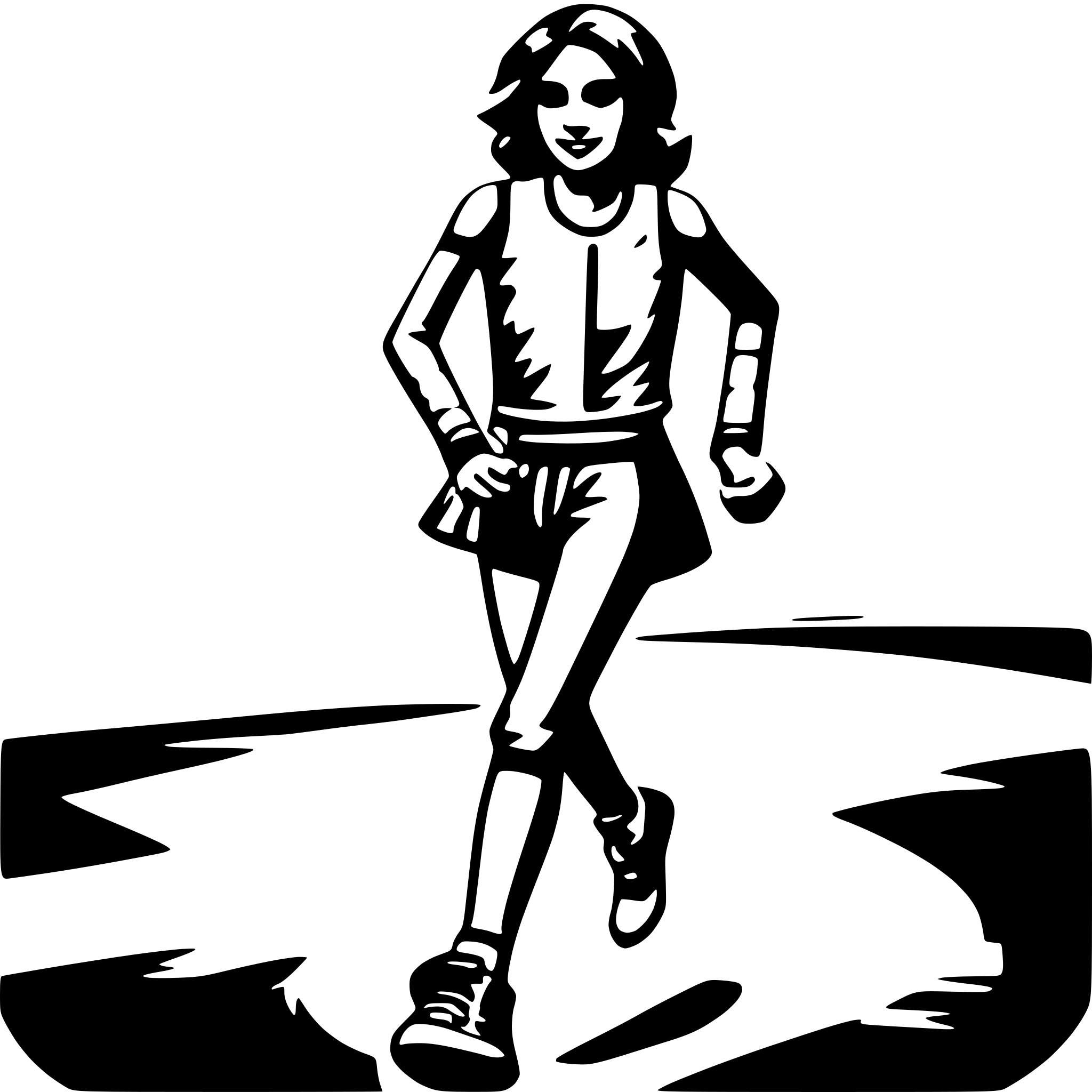 AI-generated SVG of 'sporty walki'