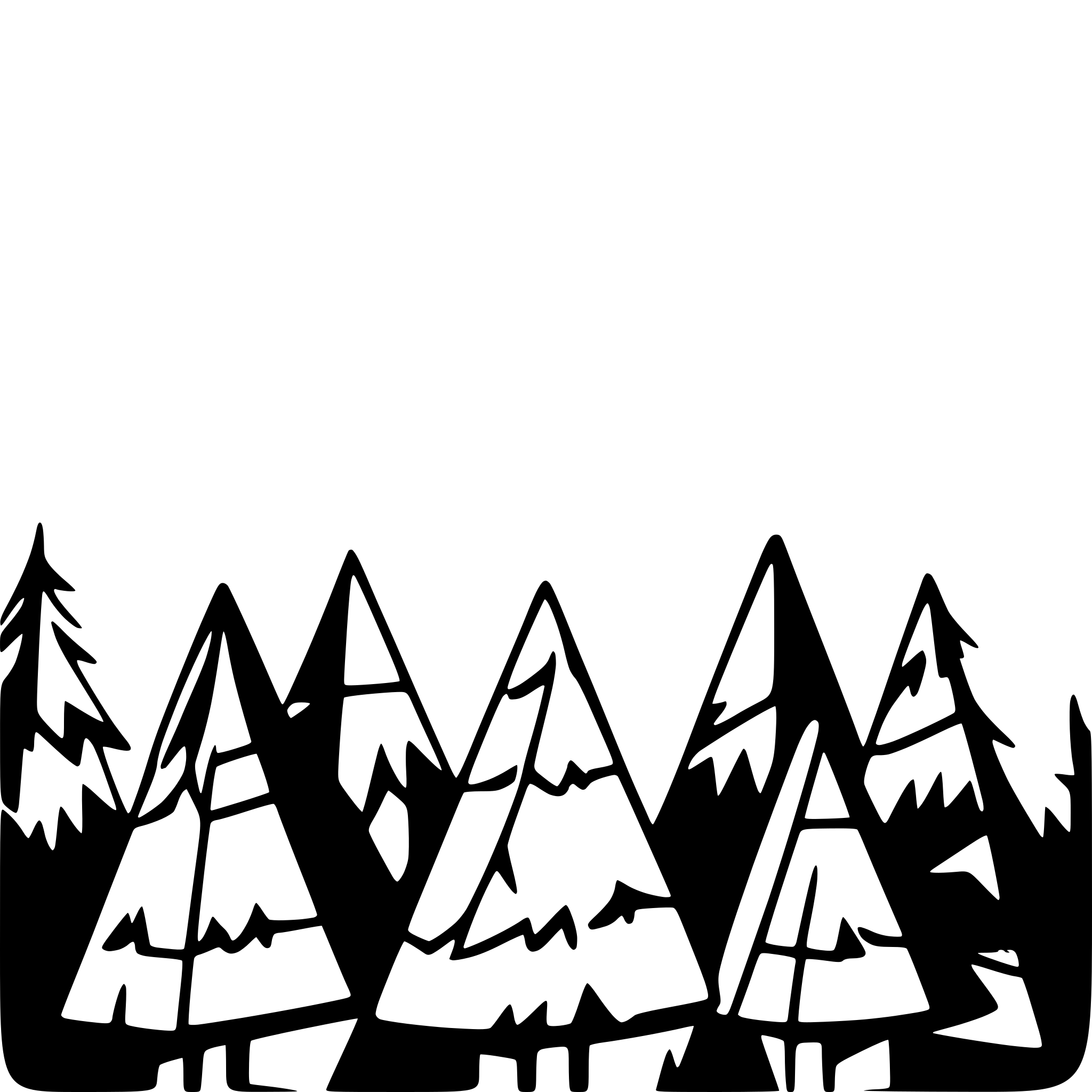 AI-generated SVG of 'triangle pine trees'