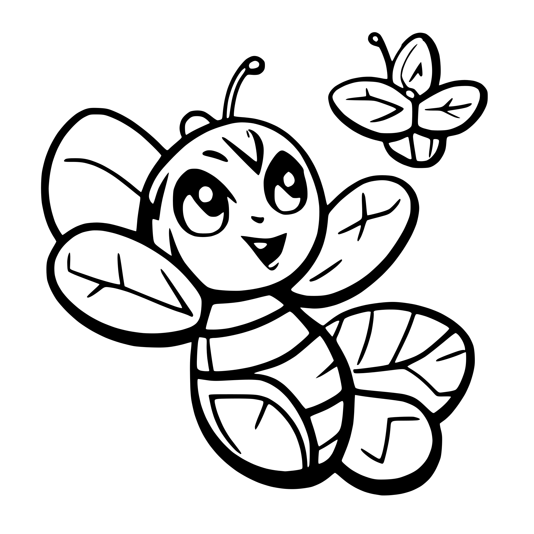 AI-generated SVG of a mariposas volando arriba de las tortugas