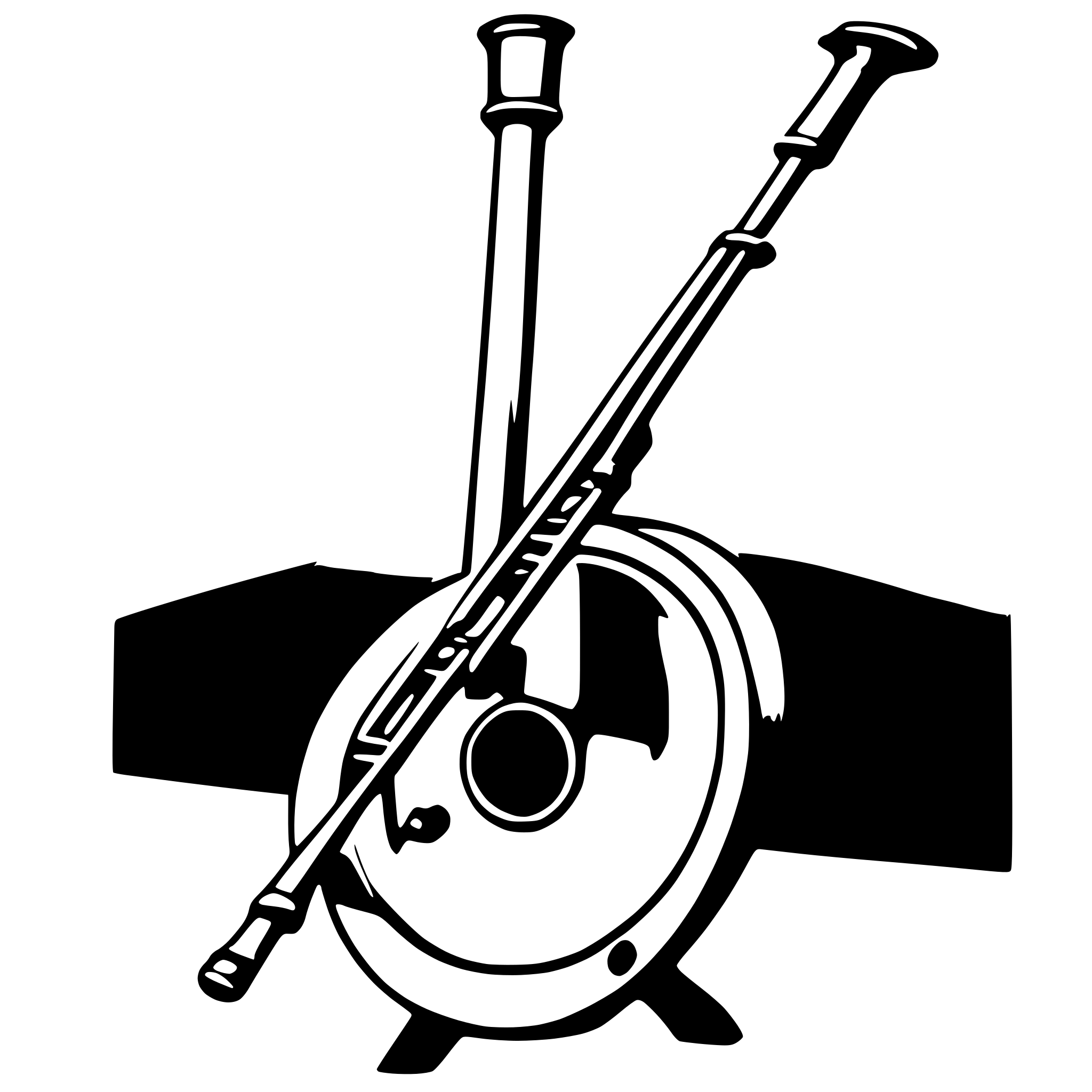 AI-generated SVG of a Single trombone only