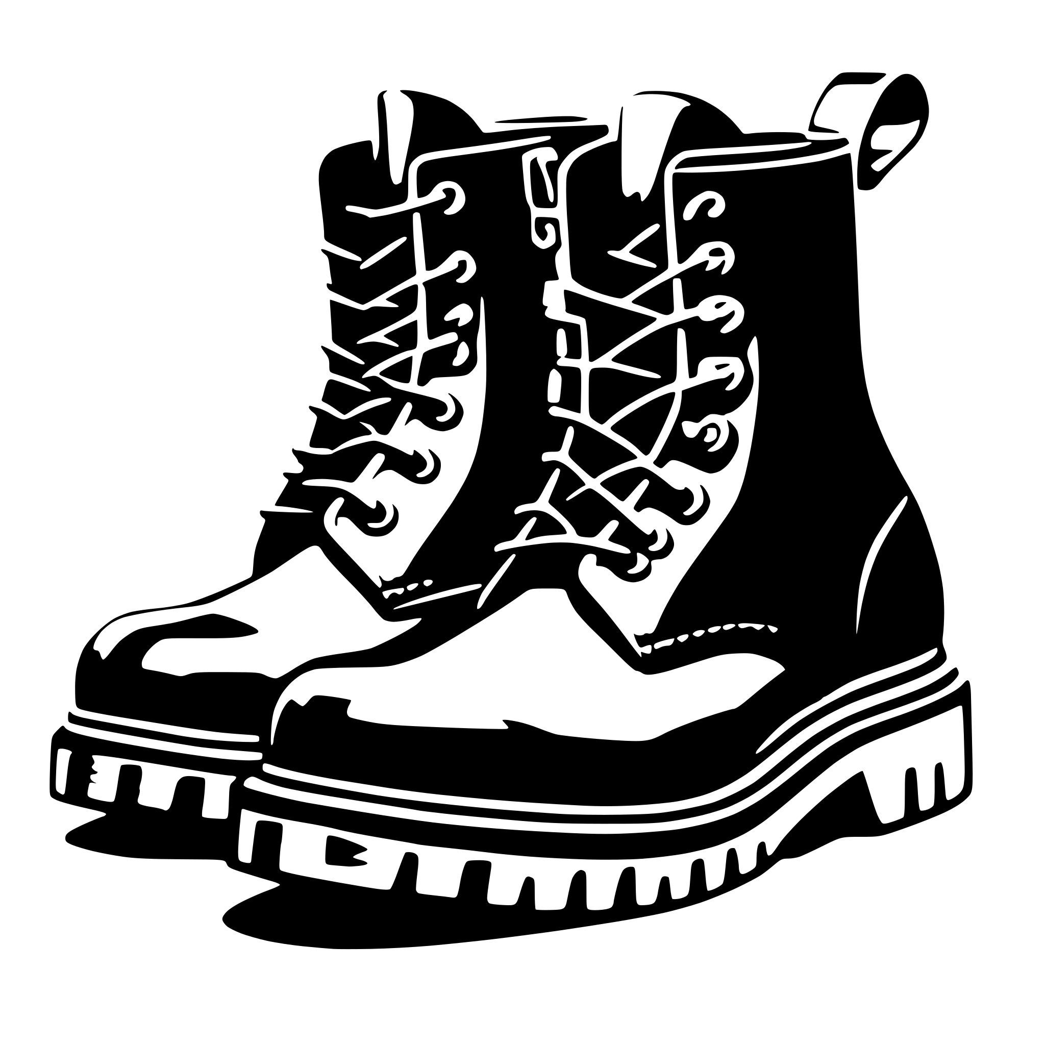AI-generated SVG of 'dr martens solid'