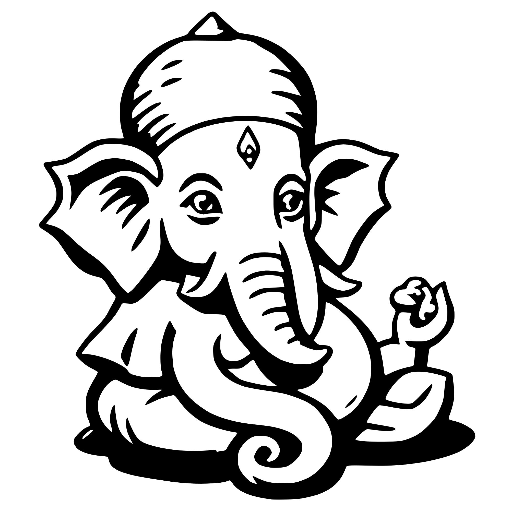 AI-generated SVG of a ganesha