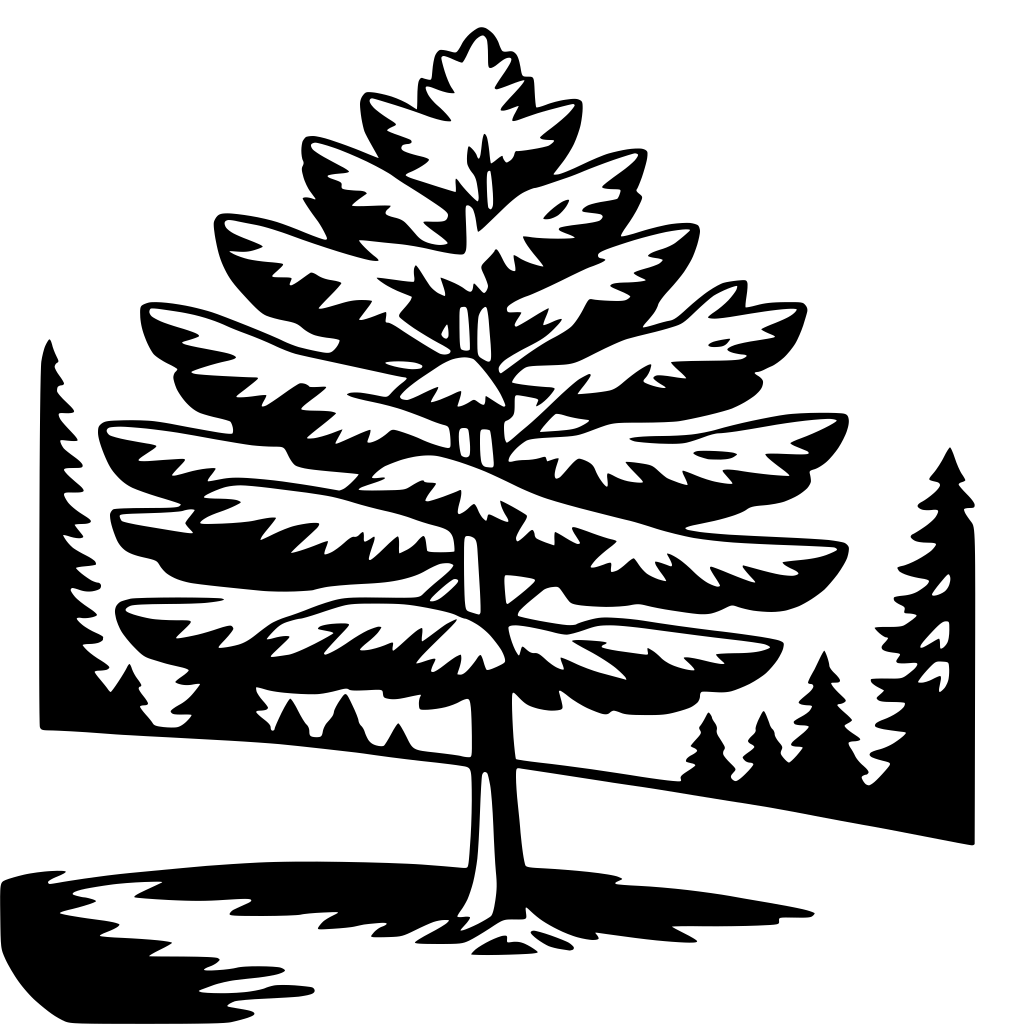 AI-generated SVG of a hemlock tree