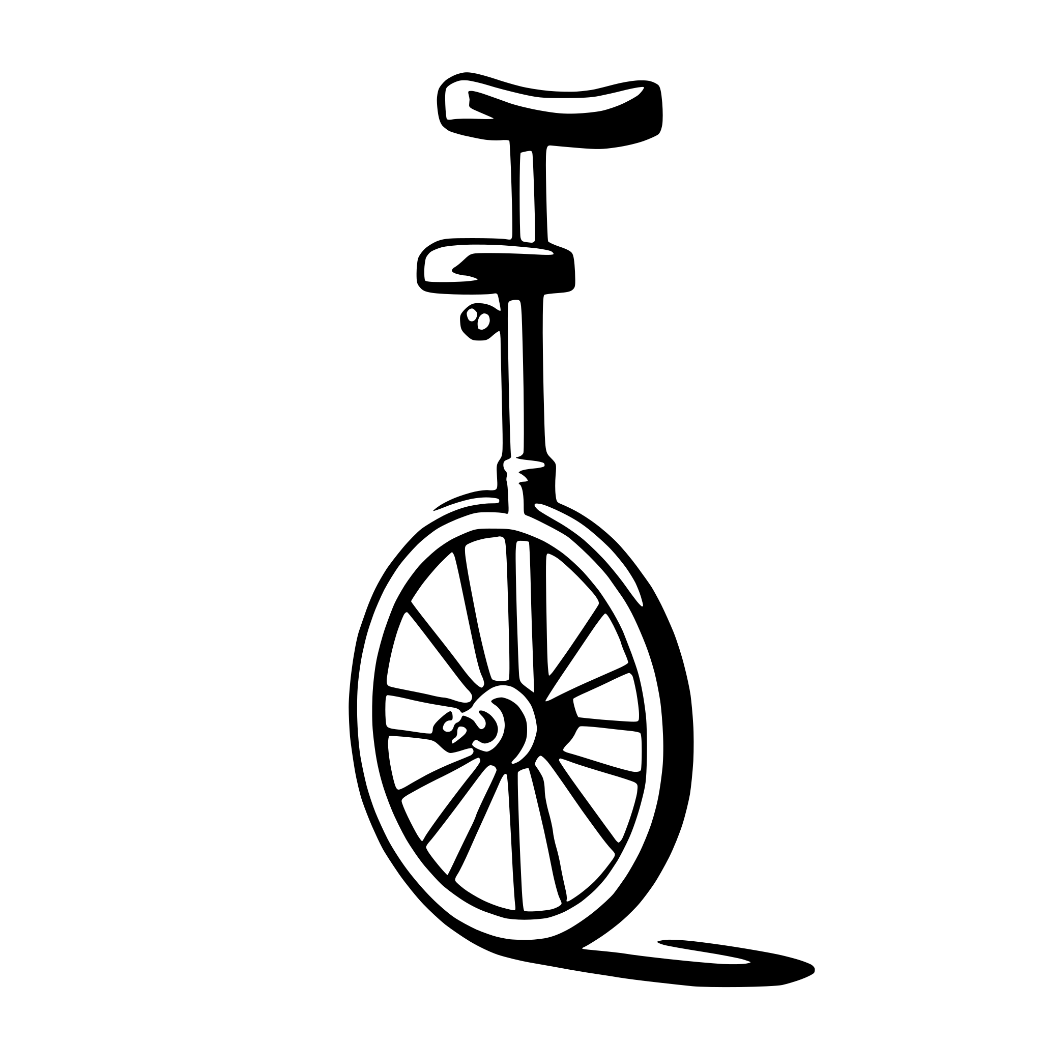 AI-generated SVG of a unicycle