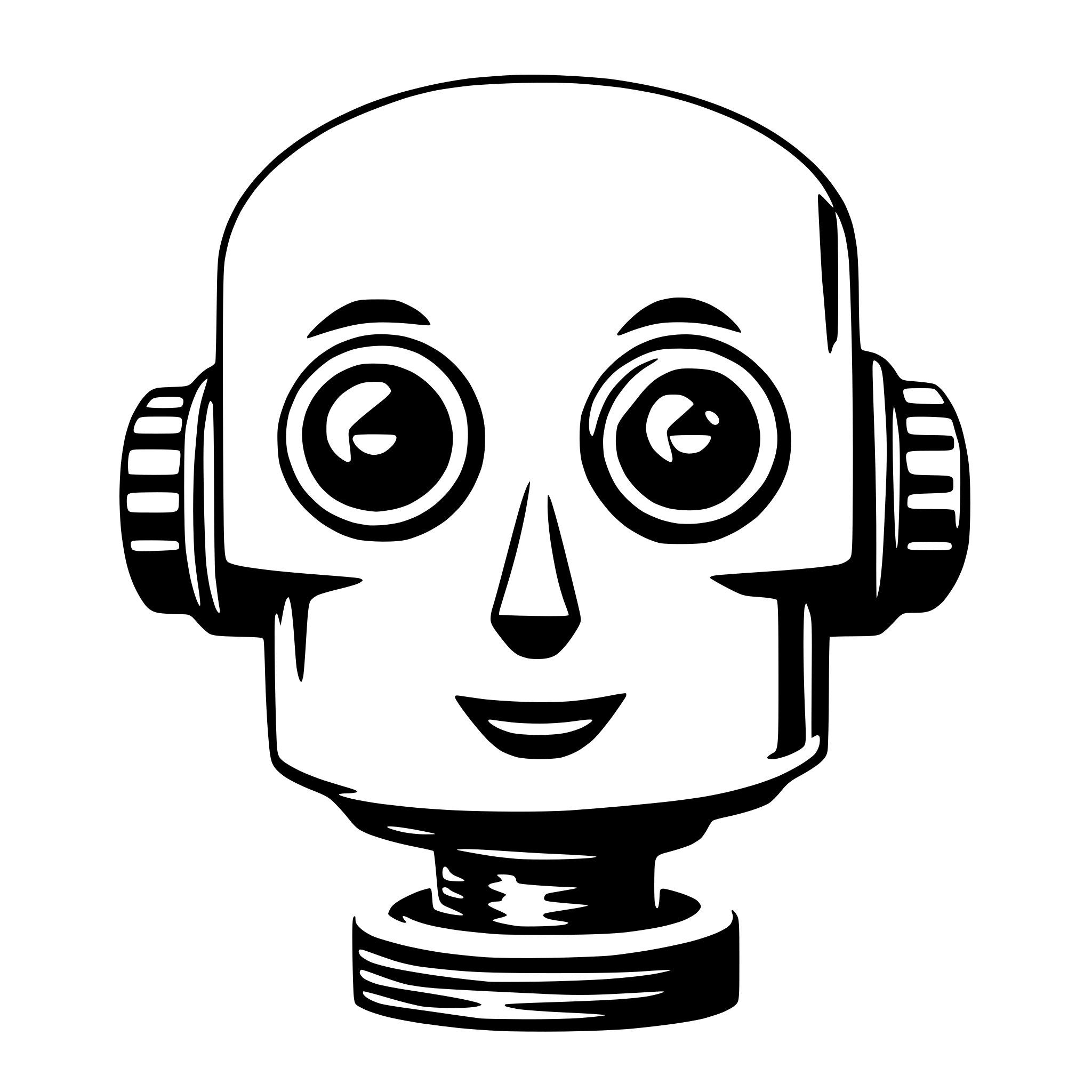 AI-generated SVG of 'A cute little robot head'