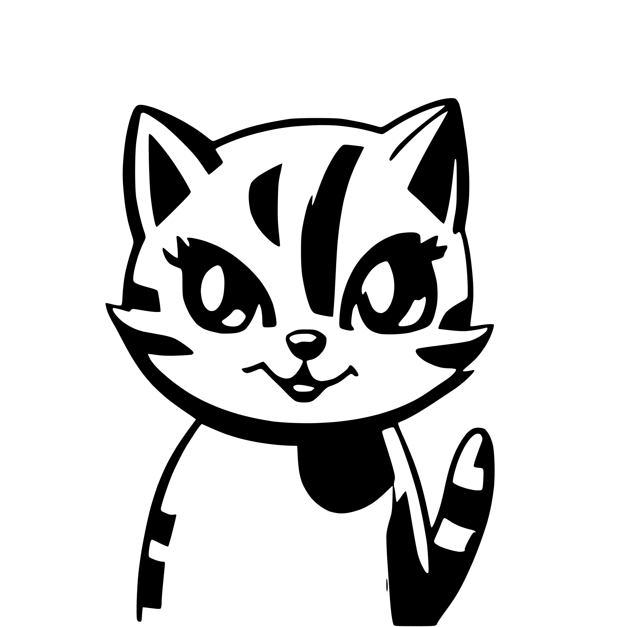 AI-generated SVG of a Funny Cat comic style