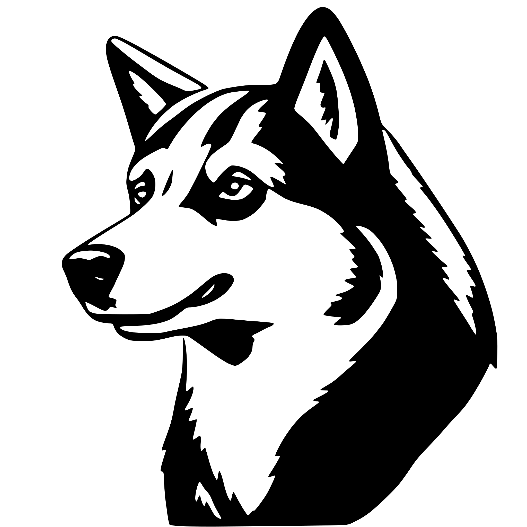 AI-generated SVG of a husky dog