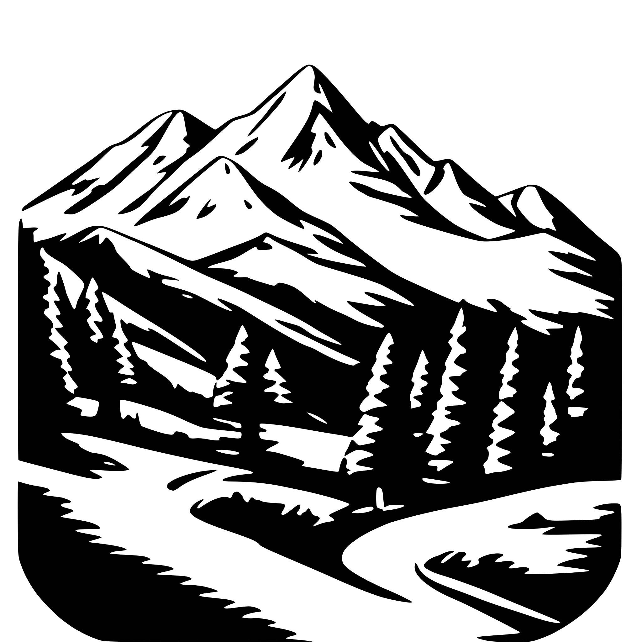 AI-generated SVG of a mountains