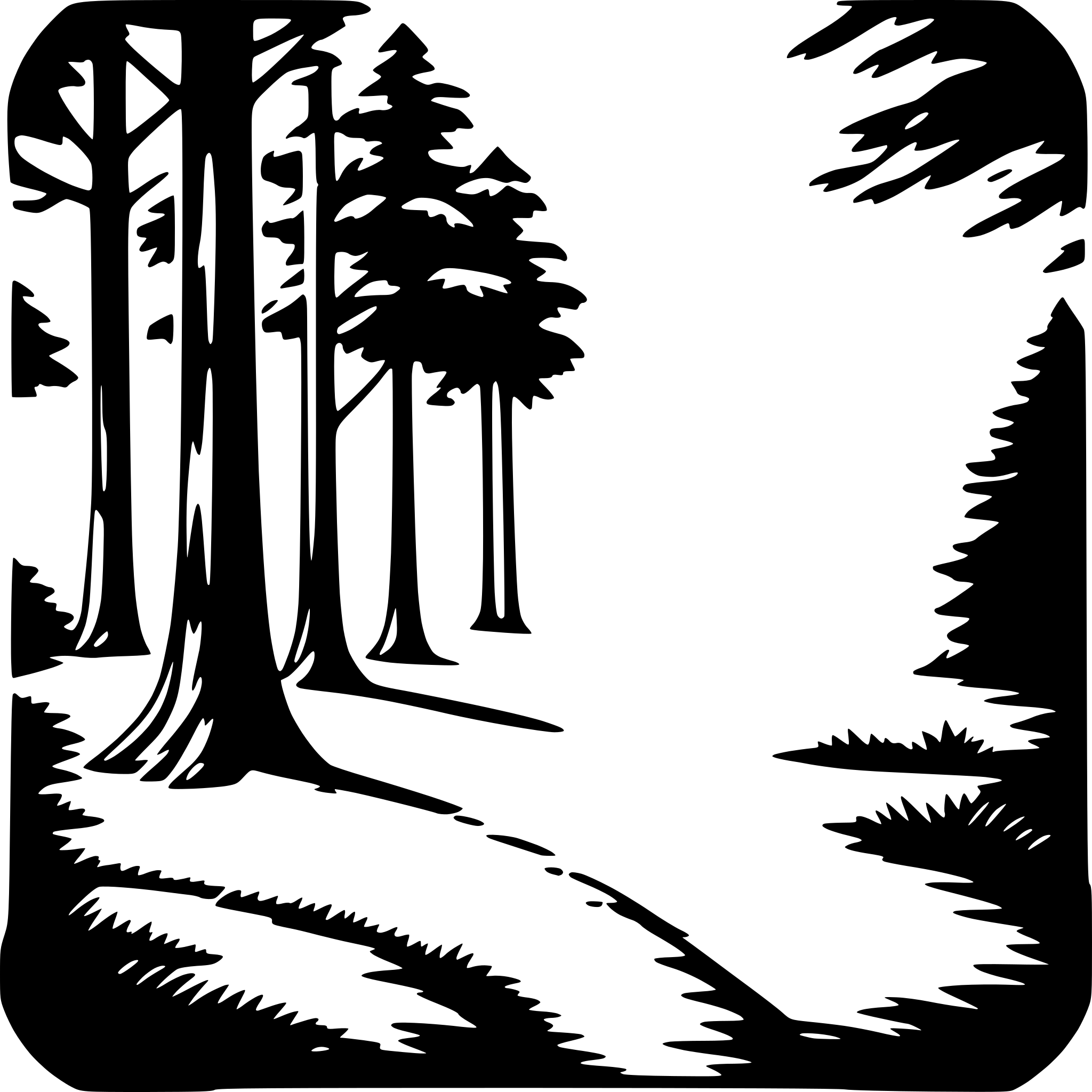 AI-generated SVG of 'forest glade'