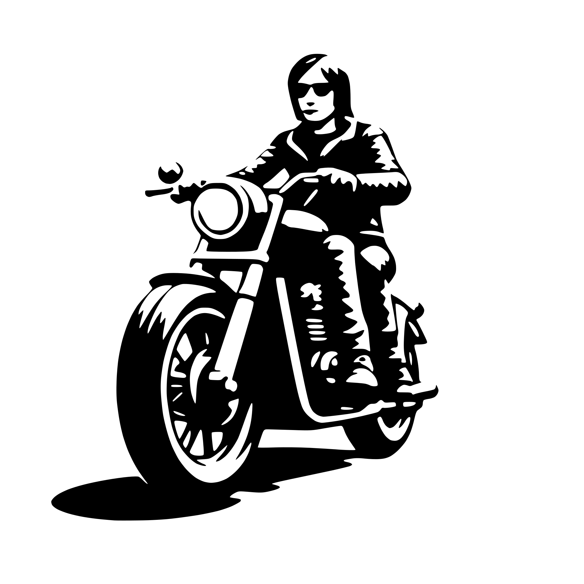 AI-generated SVG of 'motorcyclist'