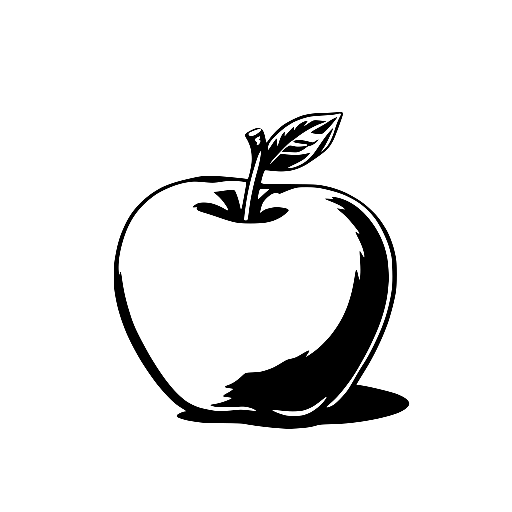 AI-generated SVG of 'apple coloring page'