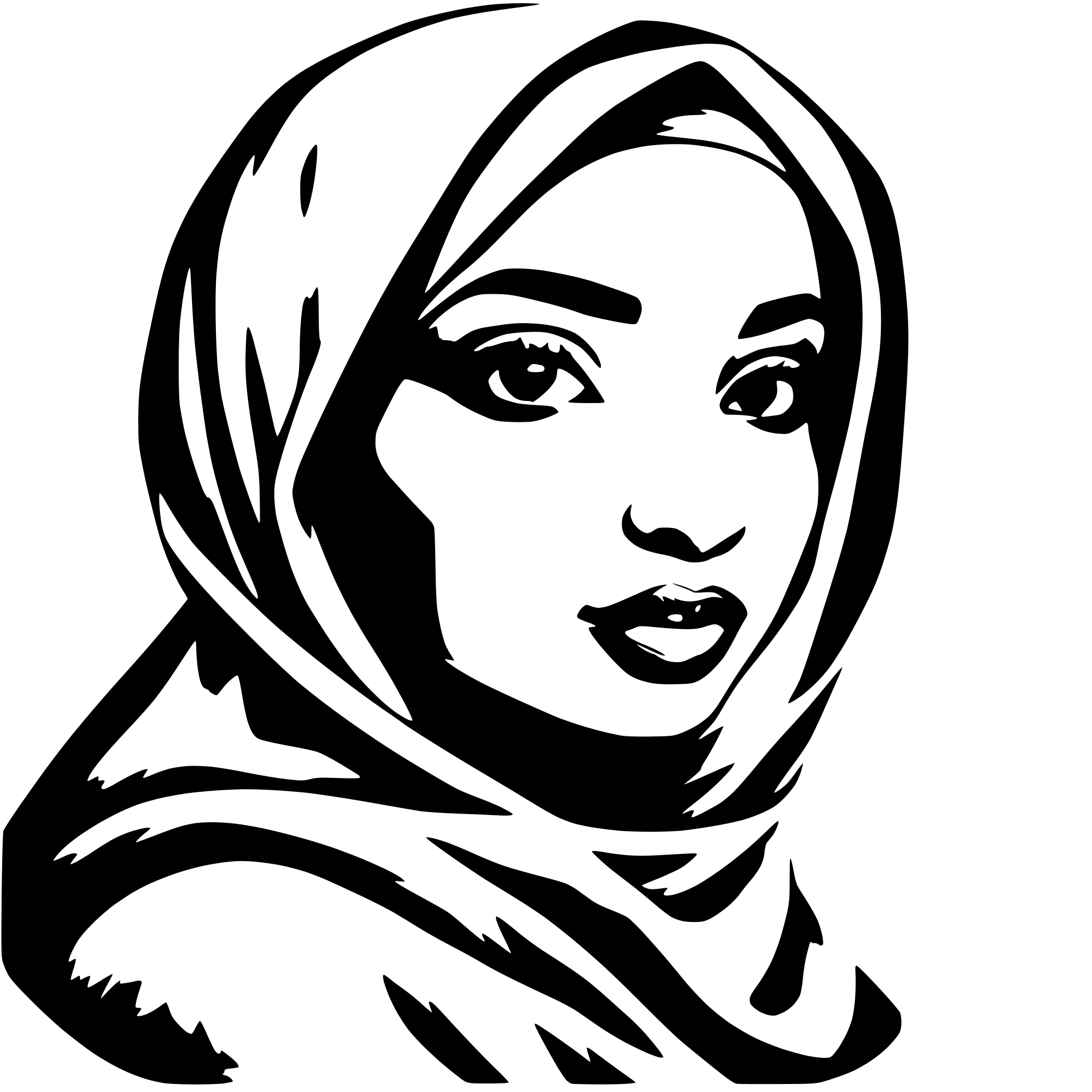 AI-generated SVG of 'beautiful african woman in hijab'