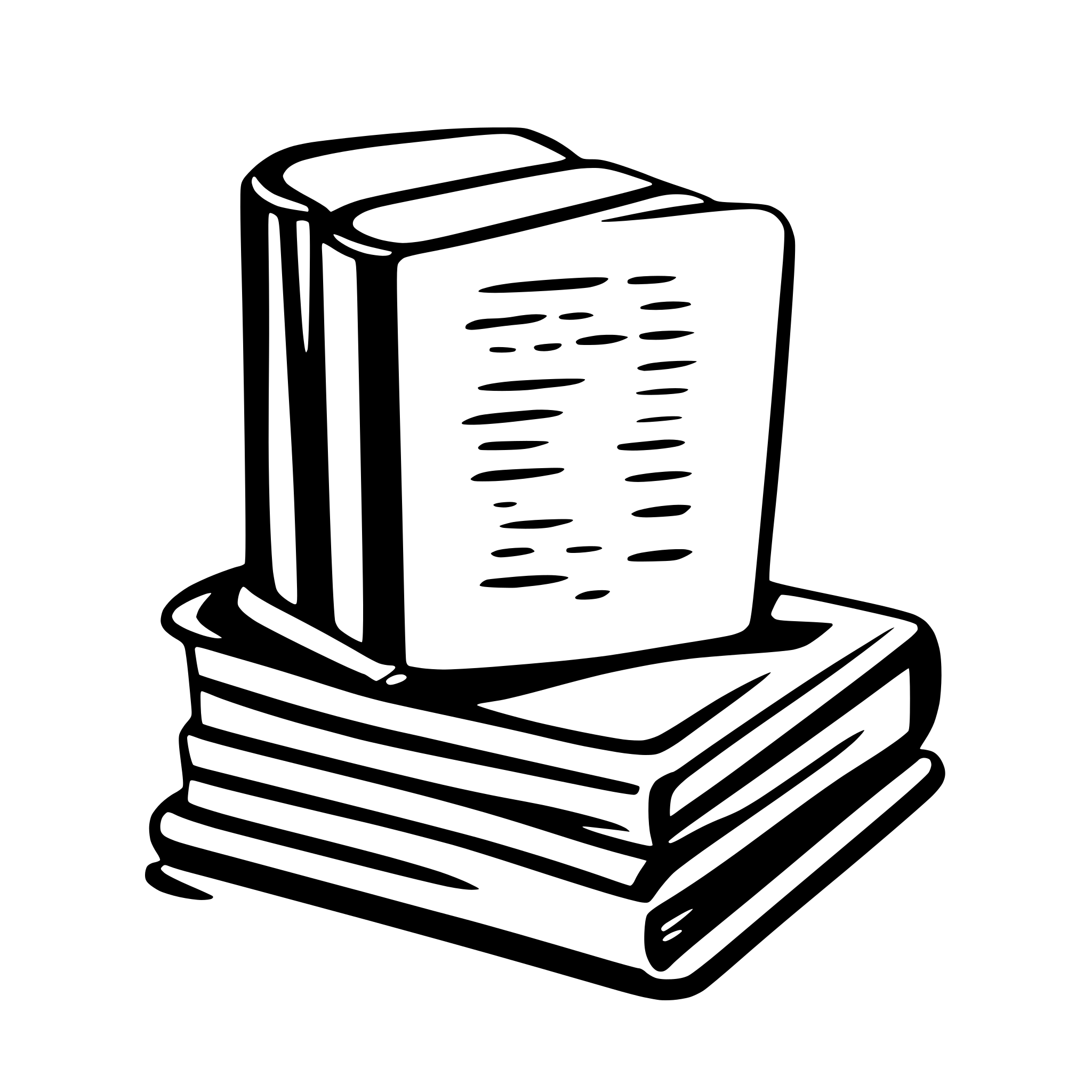 AI-generated SVG of a logo solid book exam