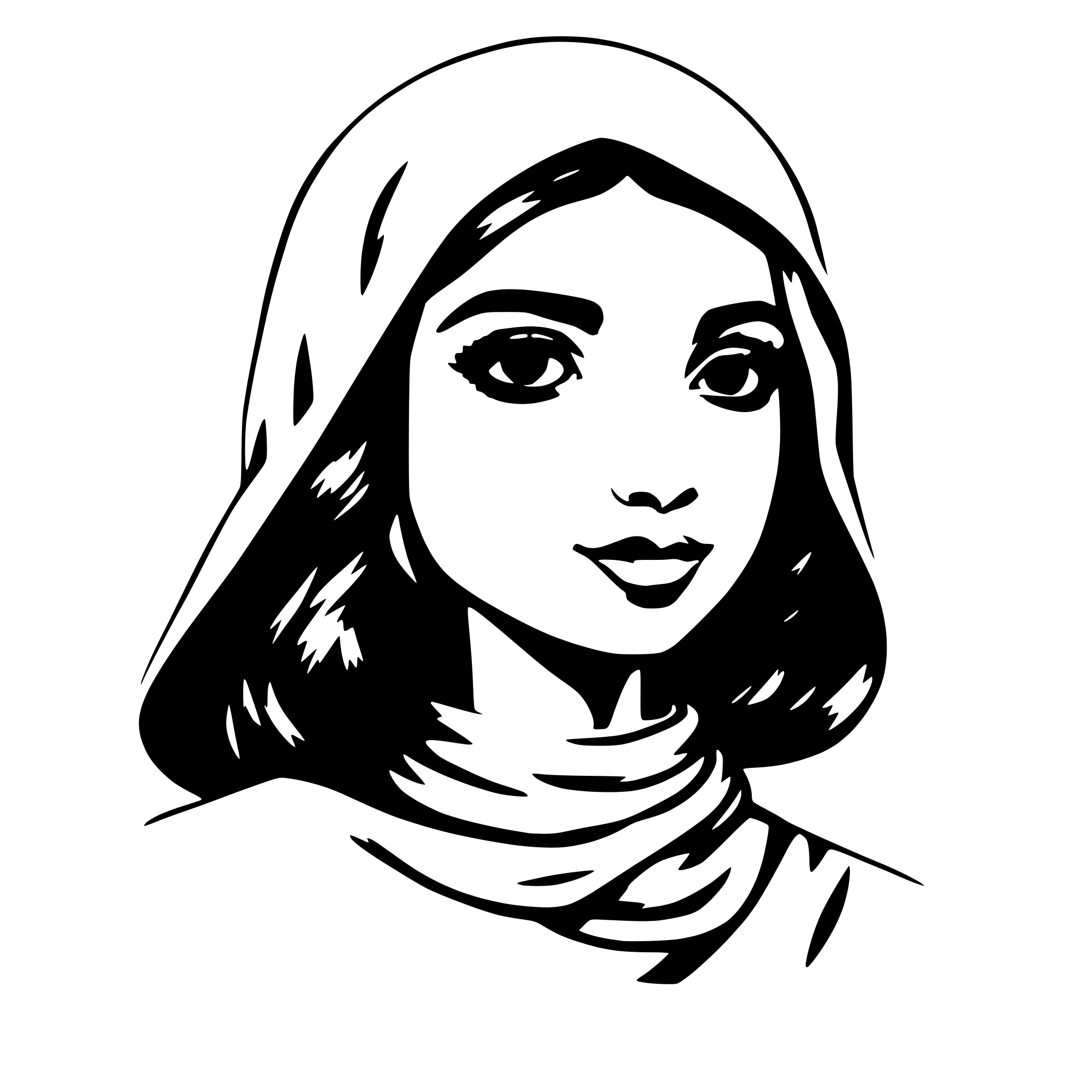 AI-generated SVG of 'muslim girl'
