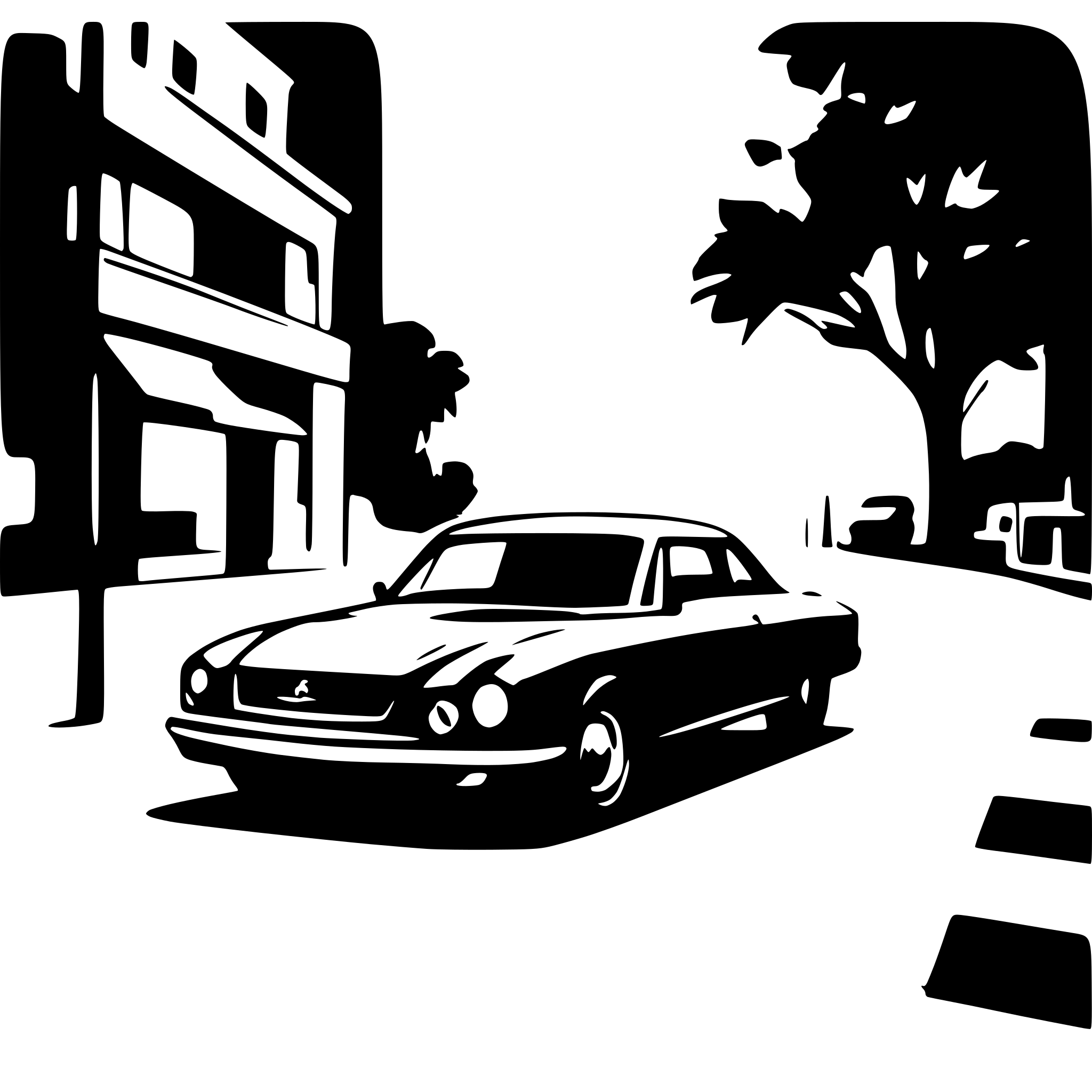 AI-generated SVG of a Big Car and a street