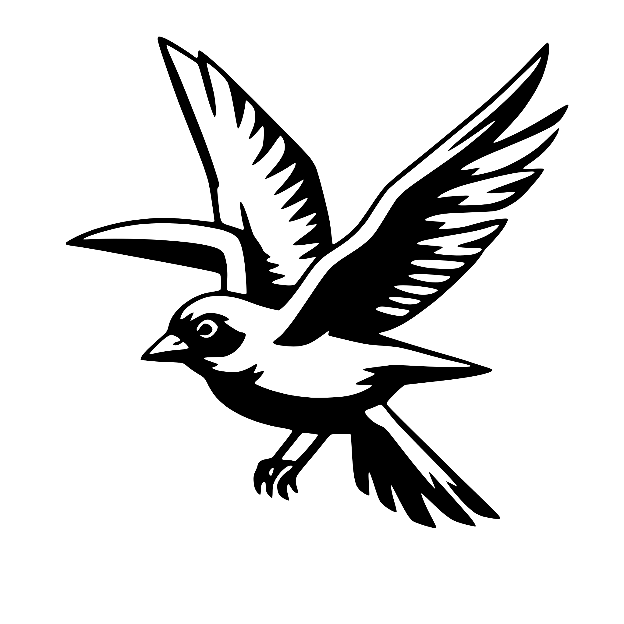 AI-generated SVG of a bird in flight