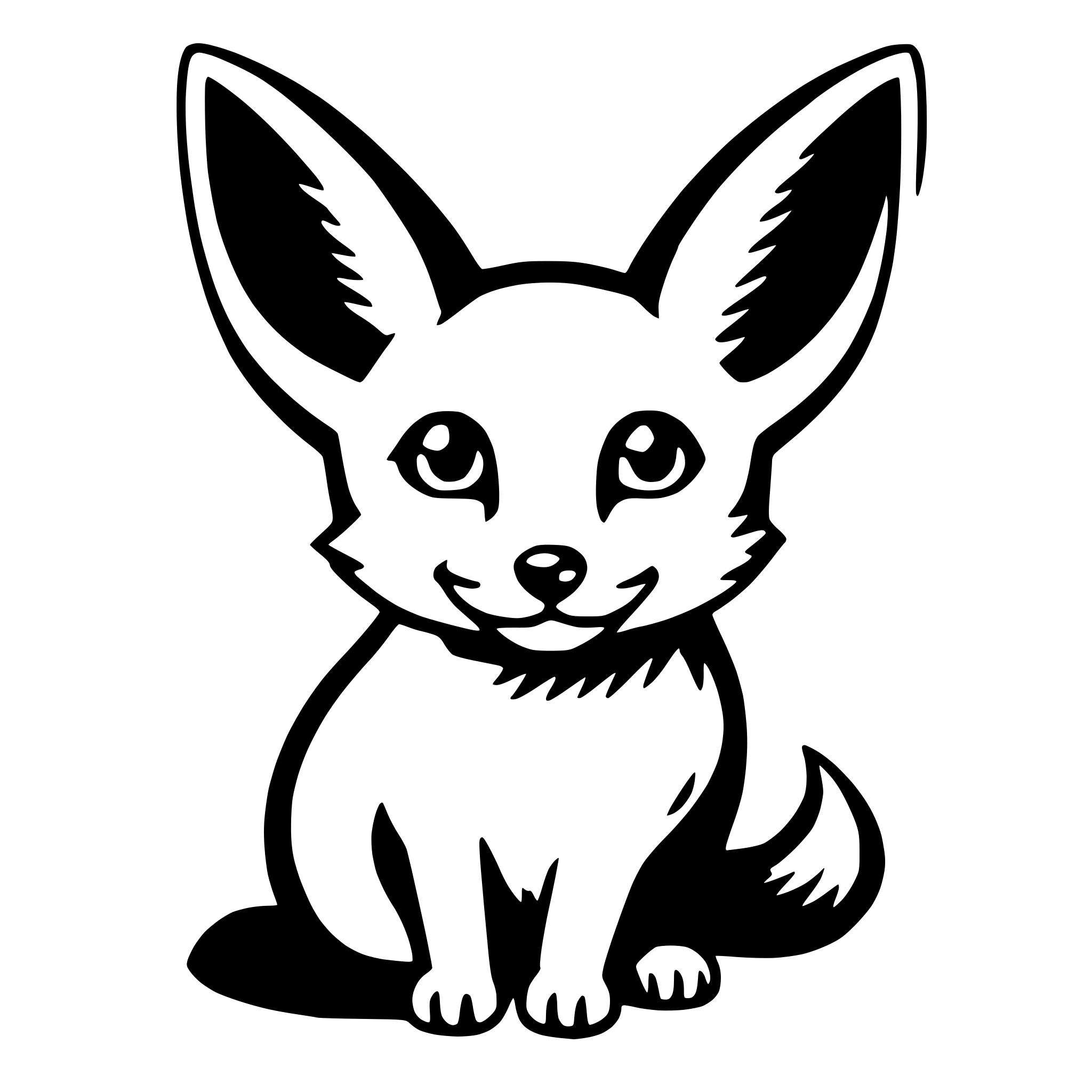 AI-generated SVG of a fennec fox