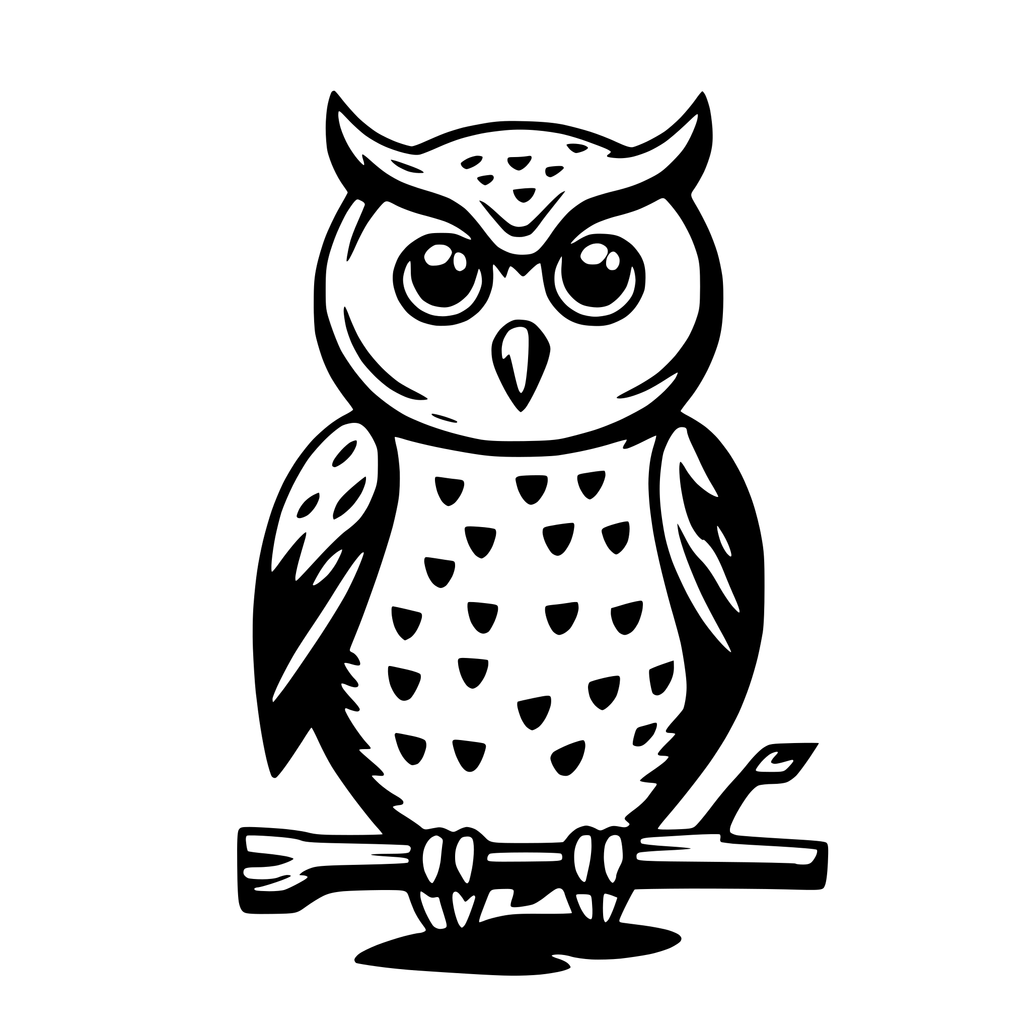 AI-generated SVG of 'owl and moon'