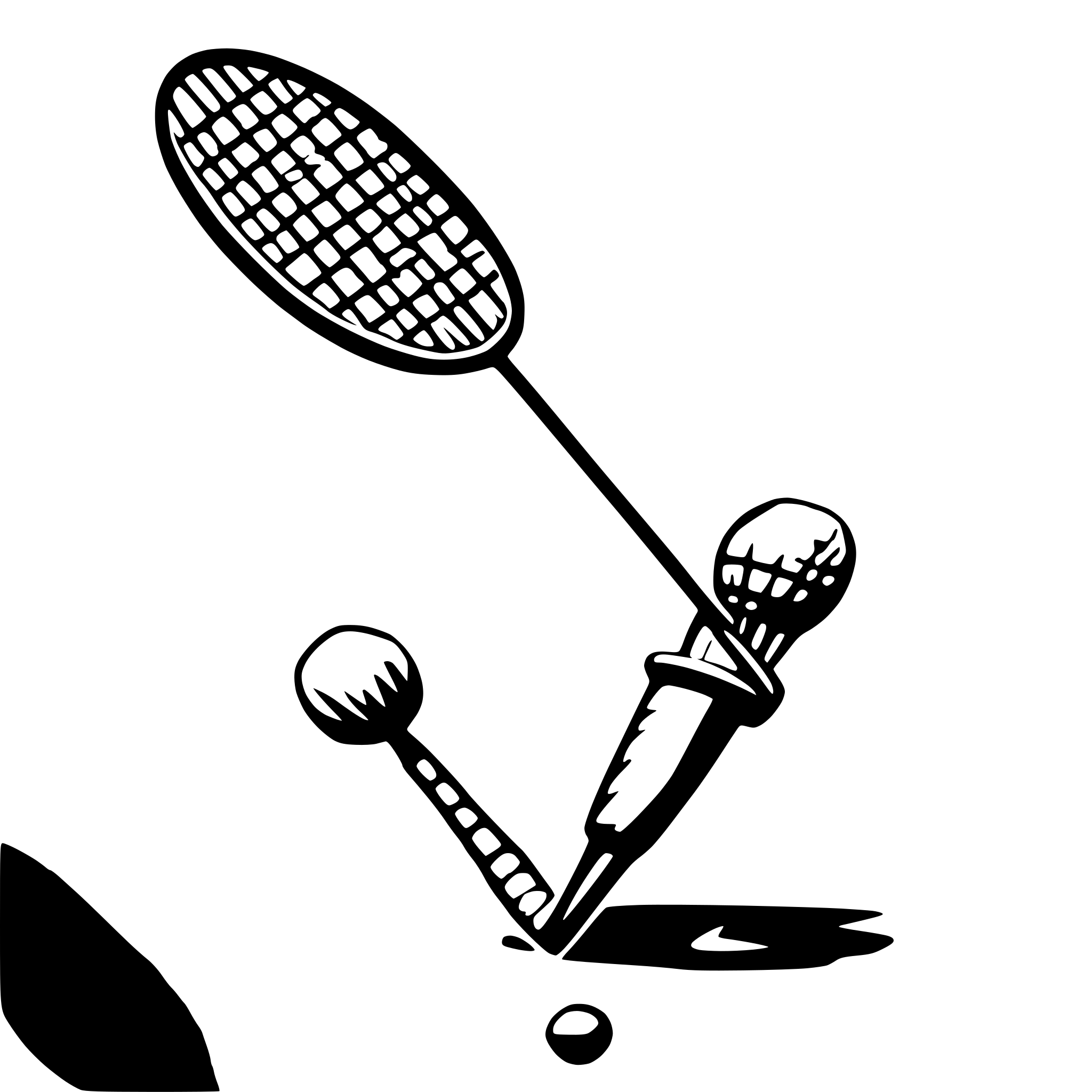 AI-generated SVG of a badminton