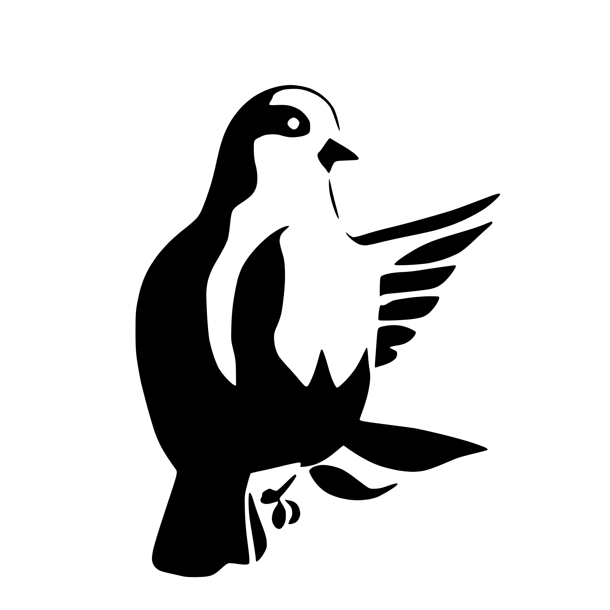 AI-generated SVG of a a dove