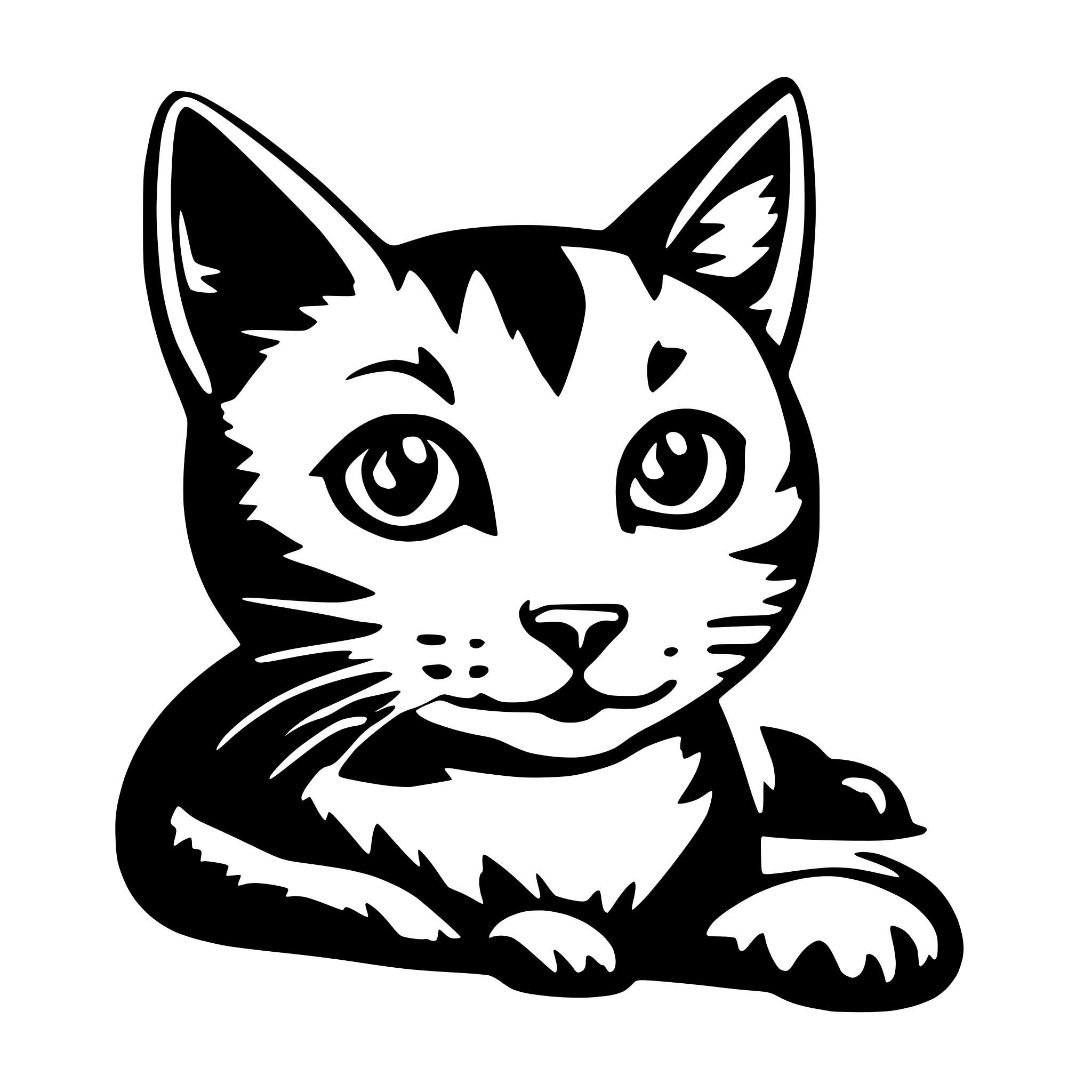 AI-generated SVG of 'cat simple'