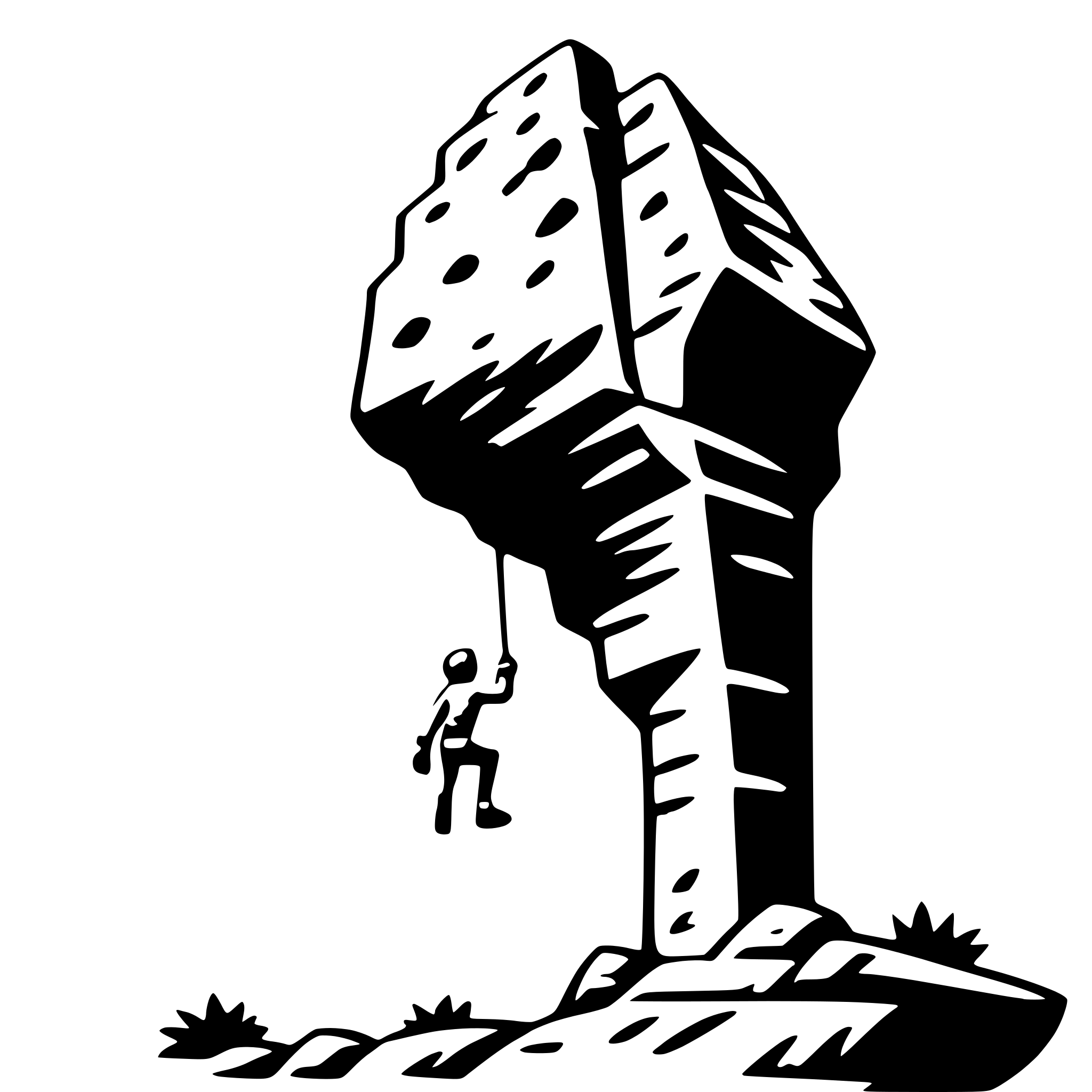 AI-generated SVG of a rock climbing overhang