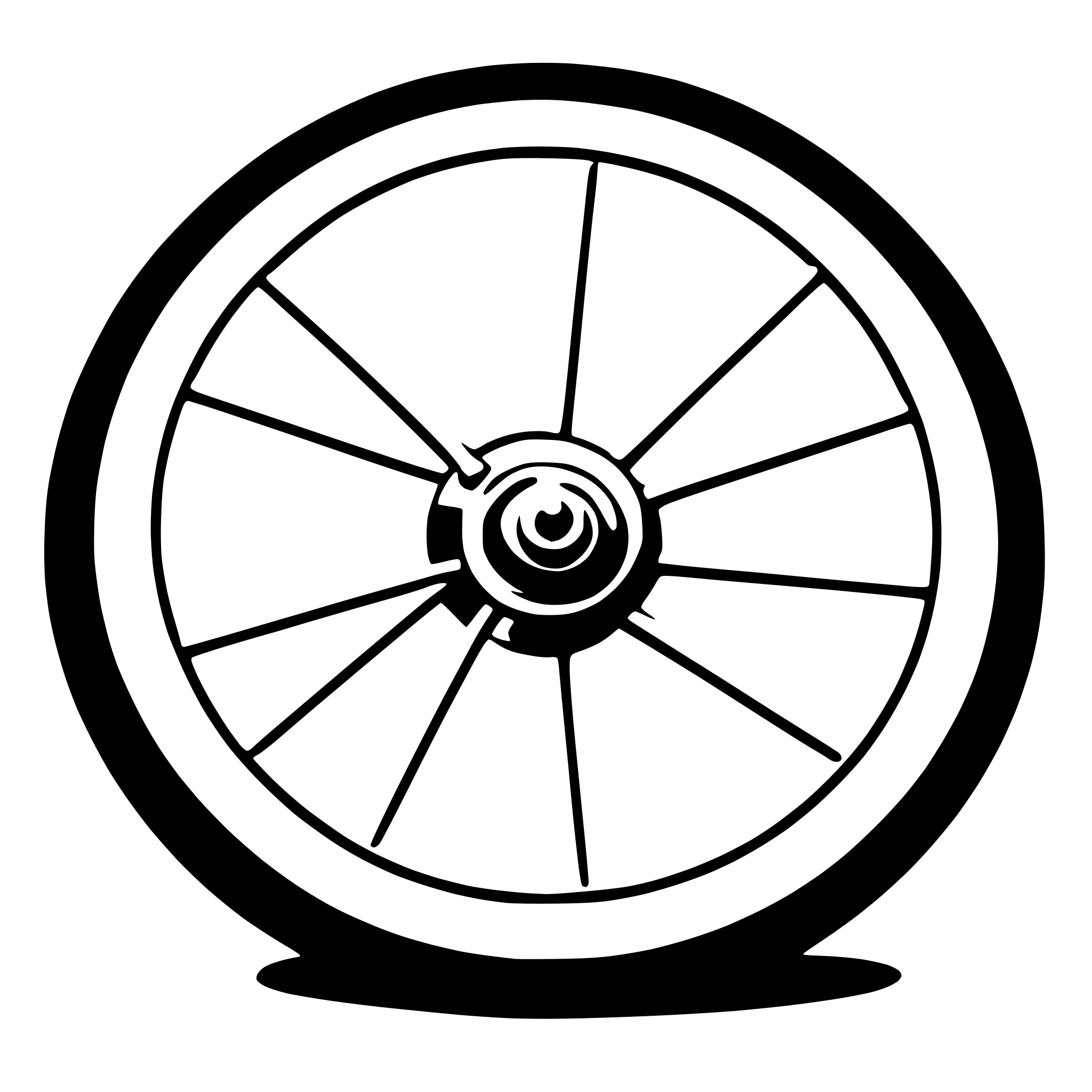 AI-generated SVG of a bicycle wheel