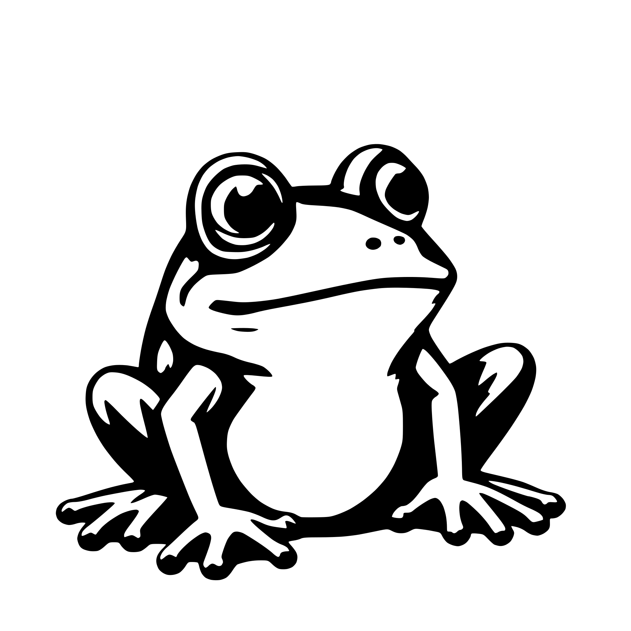 AI-generated SVG of a frog
