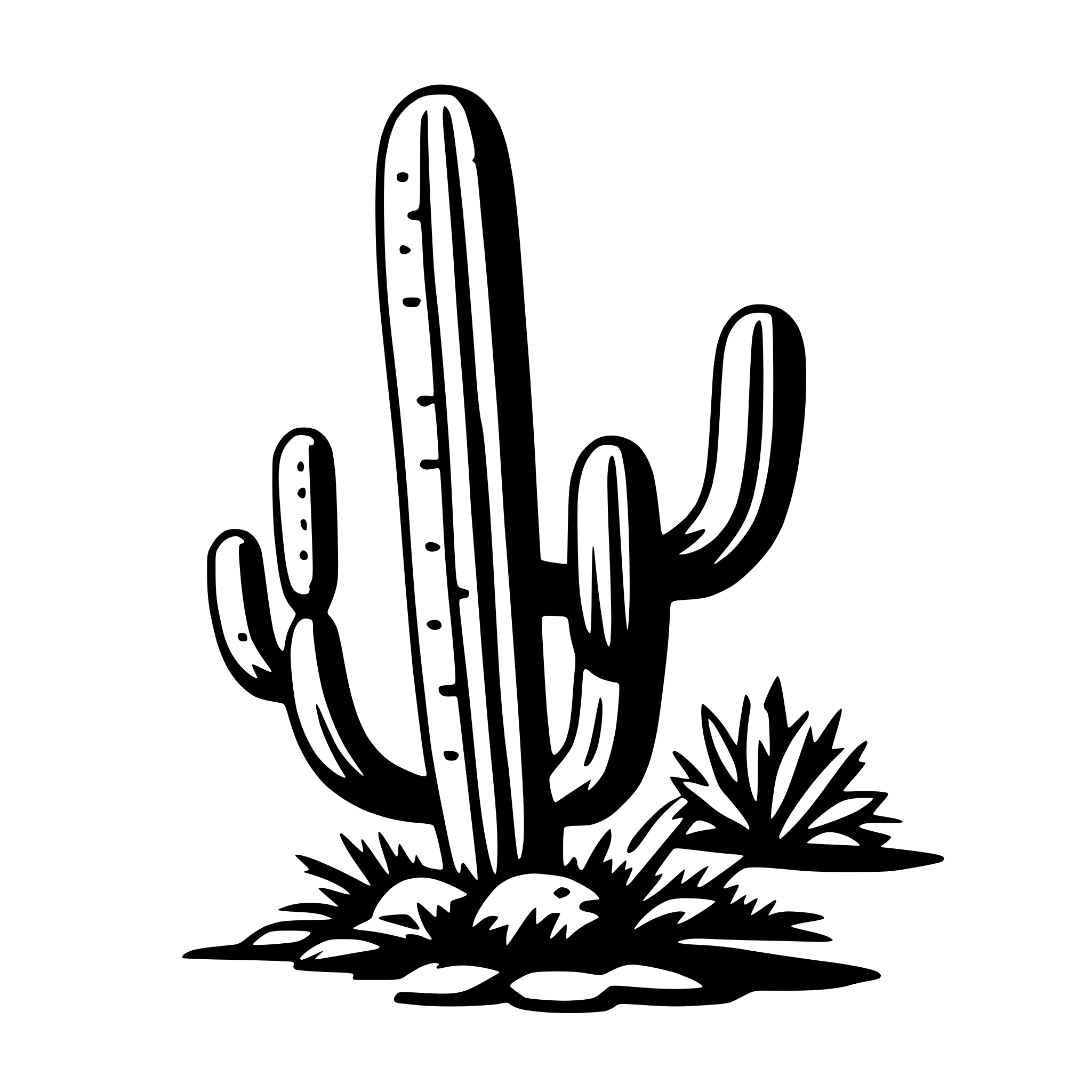 AI-generated SVG of 'desert cactus'