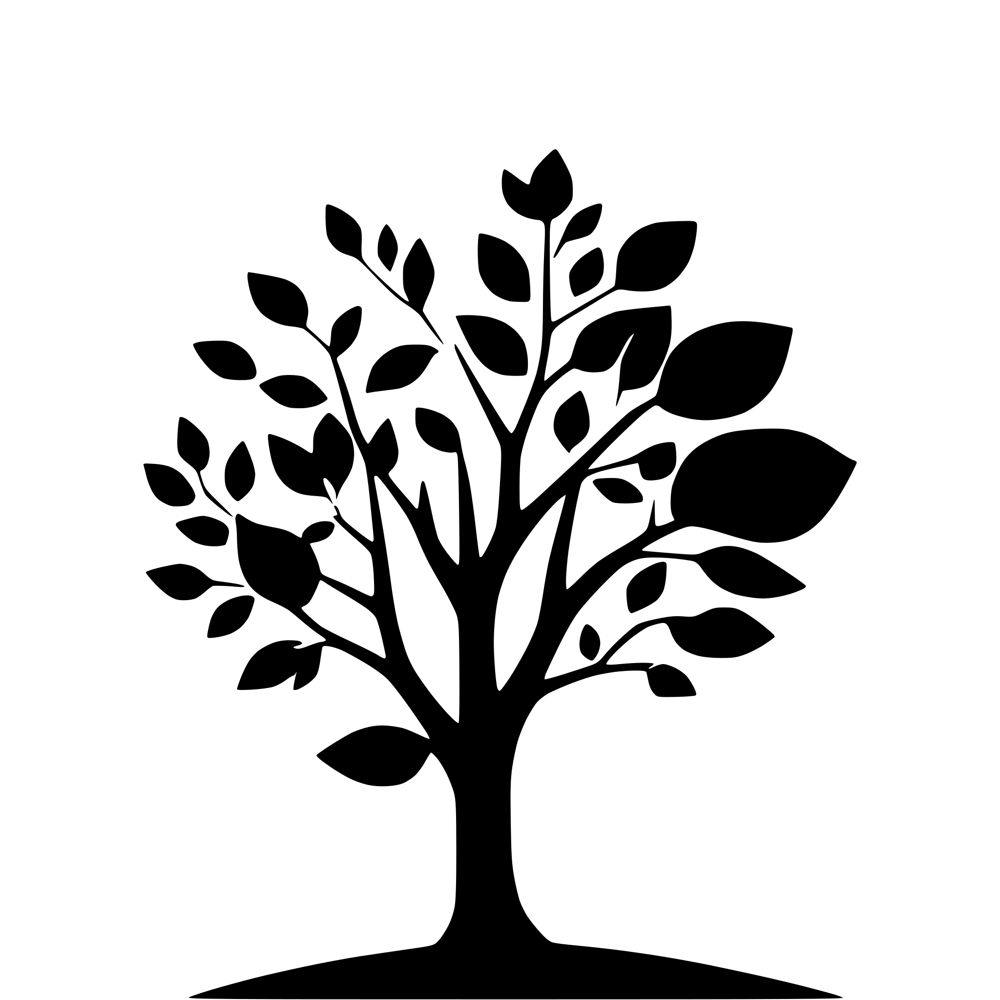 AI-generated SVG of a leafy tree