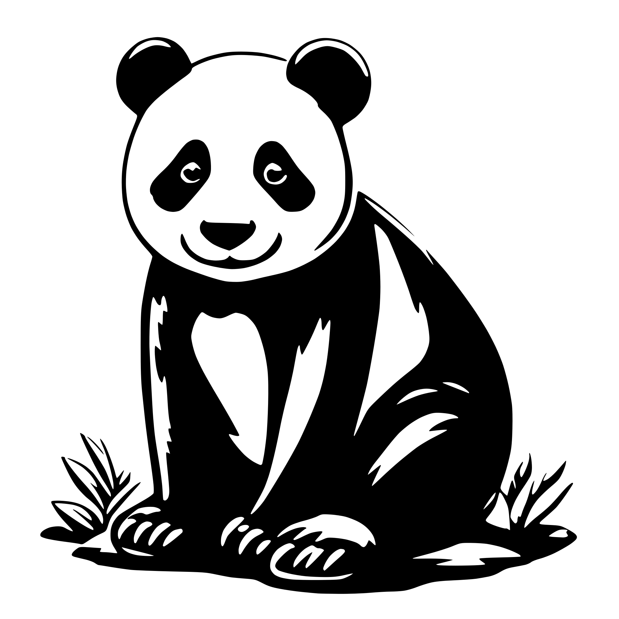 AI-generated SVG of a panda