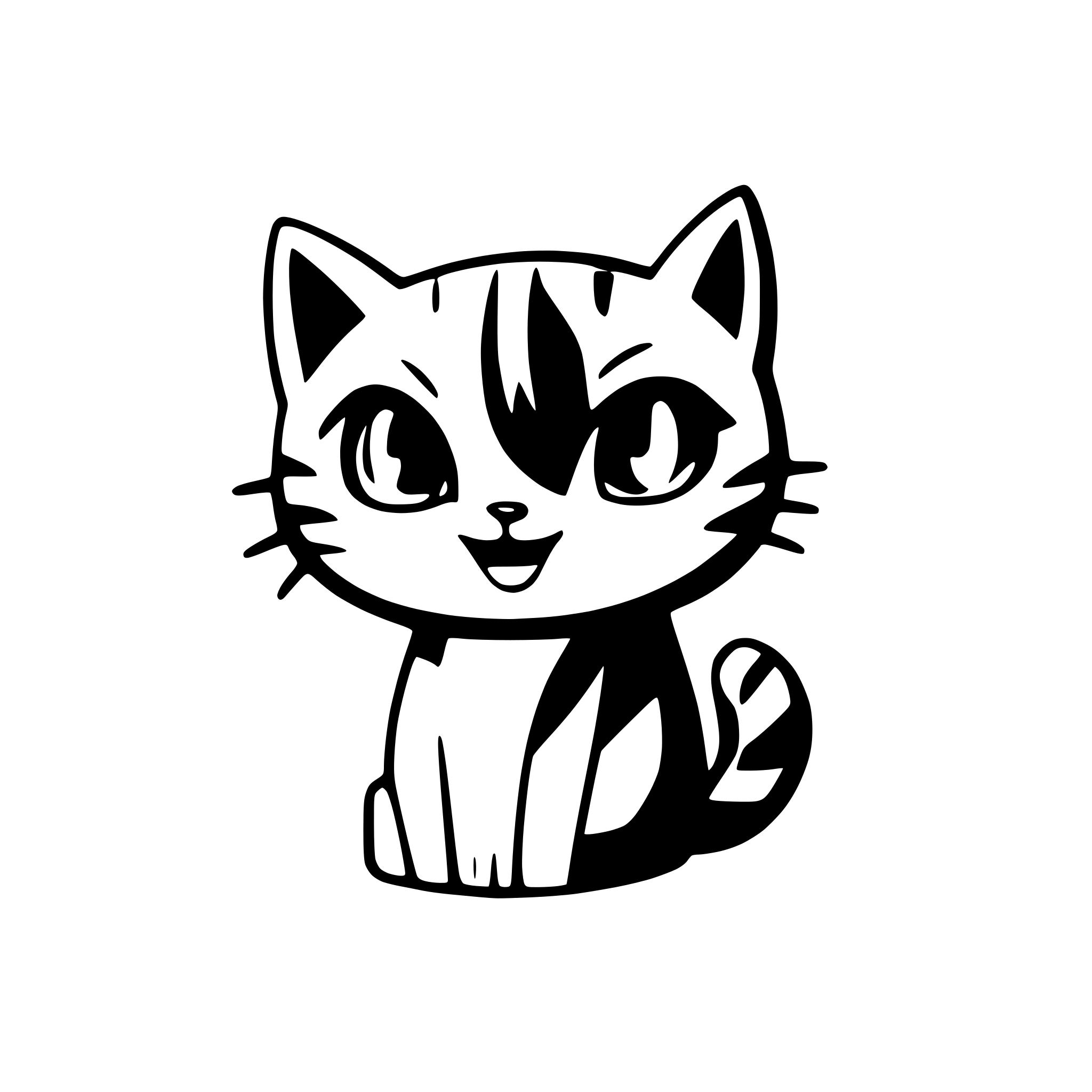 AI-generated SVG of 'Funny Cat comic style'