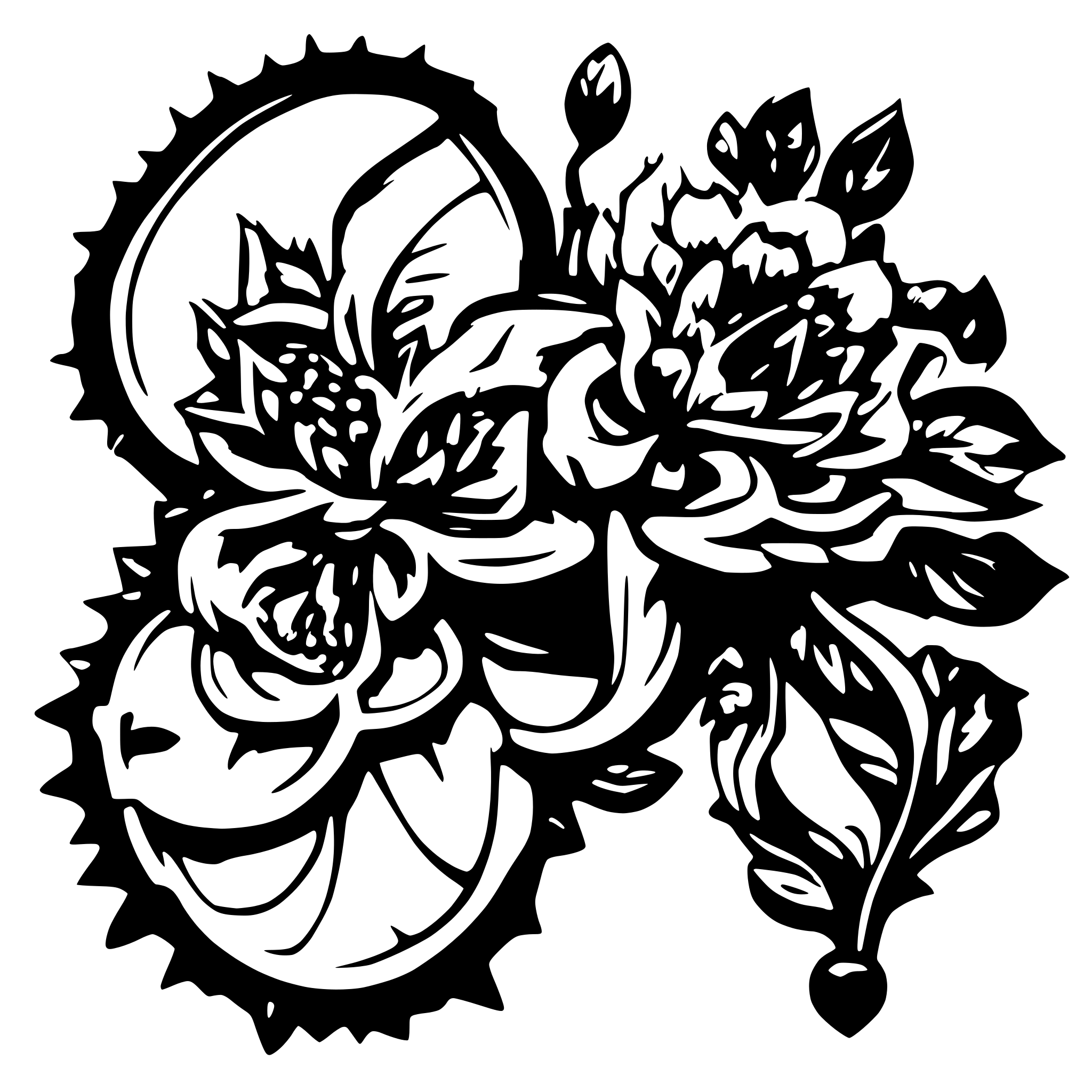 AI-generated SVG of 'pravítko a kružítko'