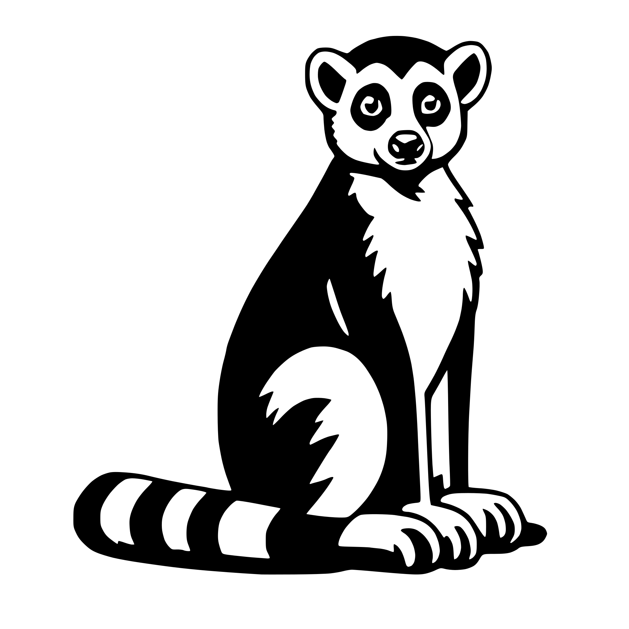 AI-generated SVG of a lemur