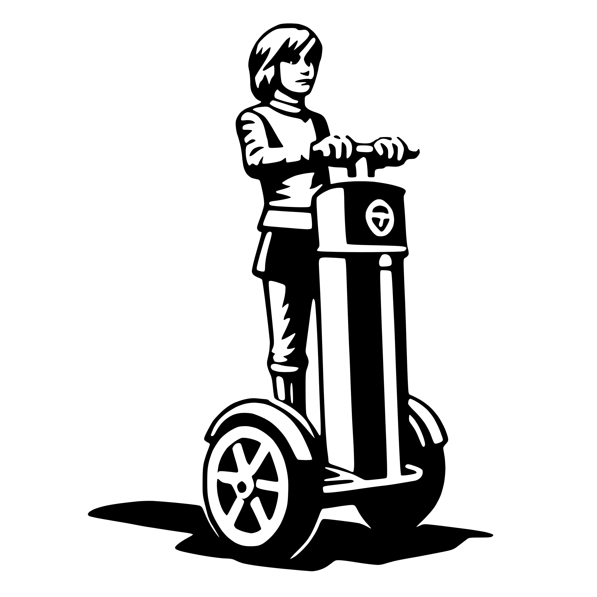 AI-generated SVG of a segway