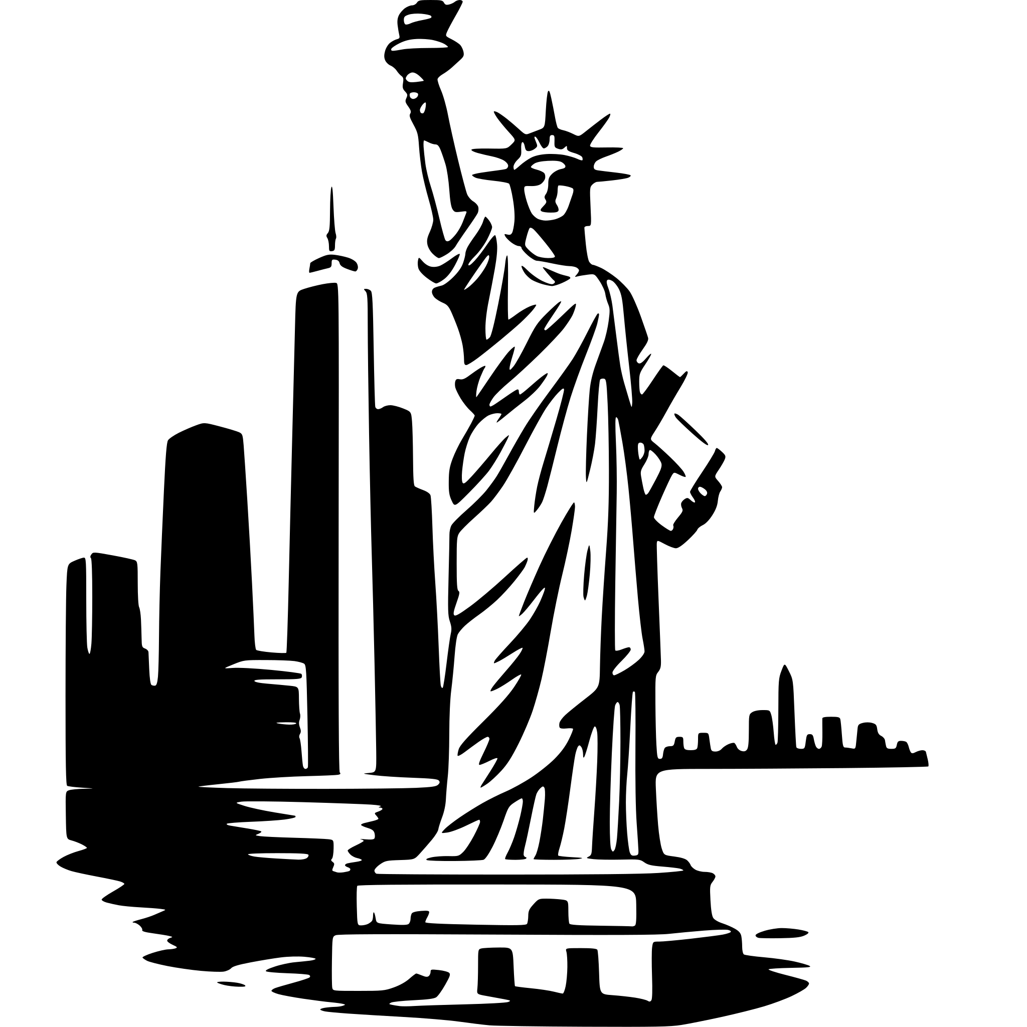 AI-generated SVG of 'the statue of liberty'