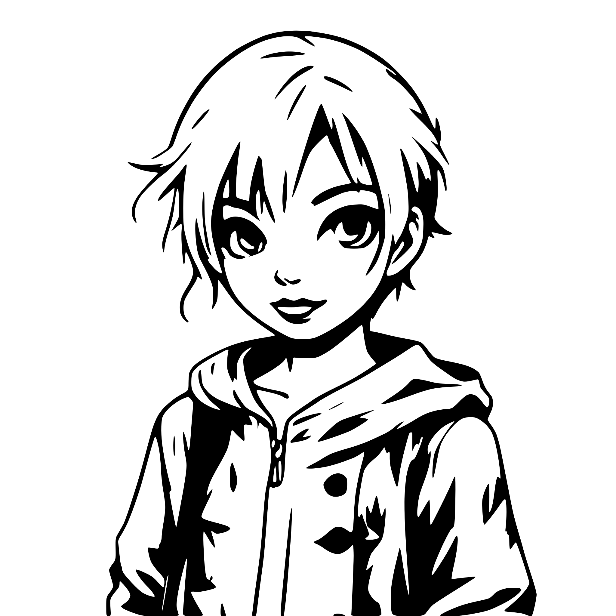 AI-generated SVG of a boy